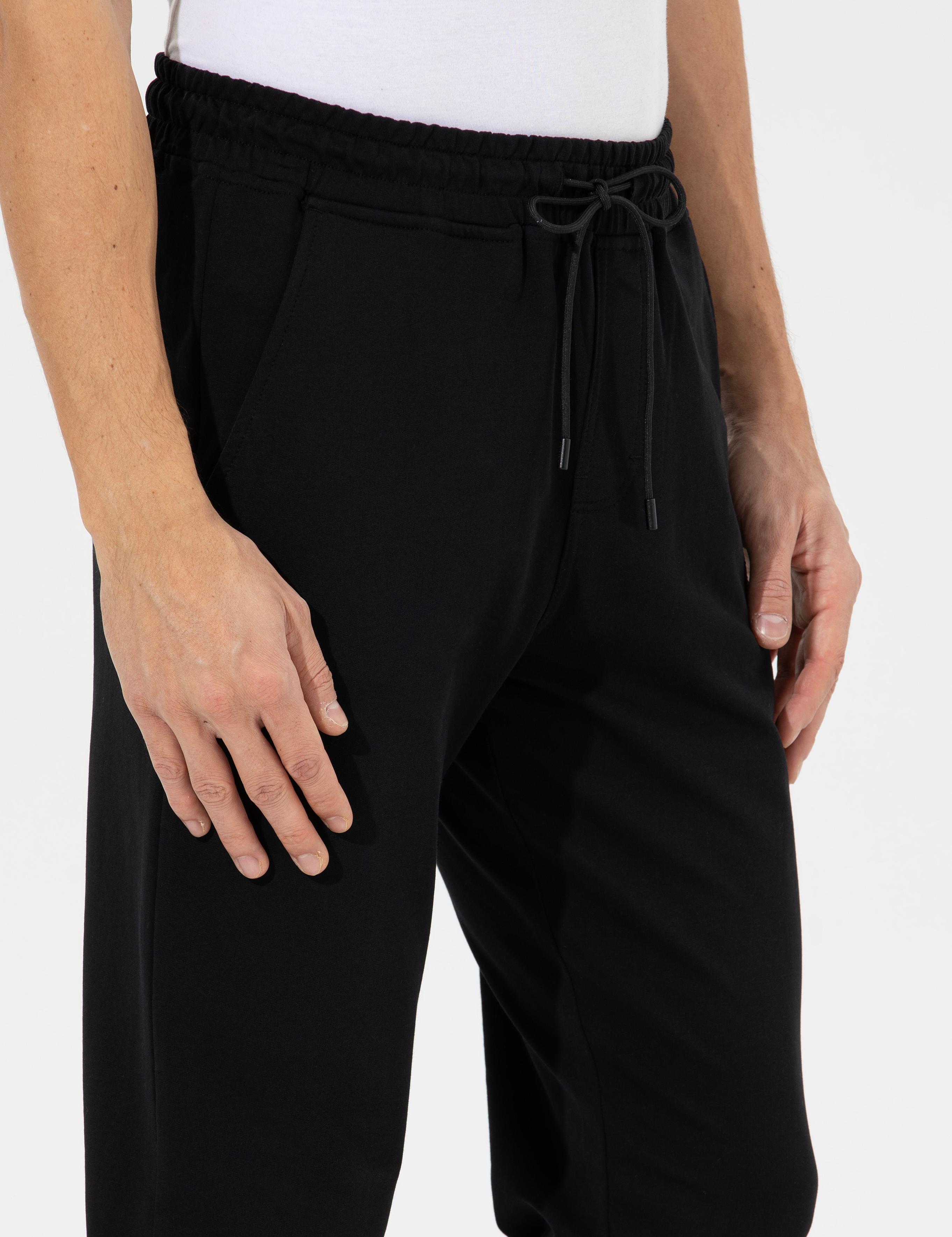 Siyah Slim Fit Eşofman Altı