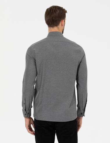 Siyah Slim Fit Uzun Kollu Gömlek