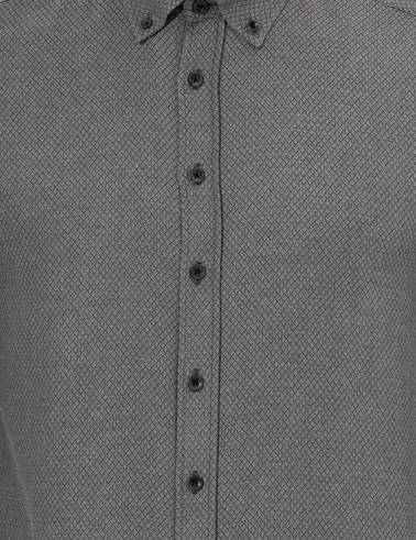 Siyah Slim Fit Uzun Kollu Gömlek