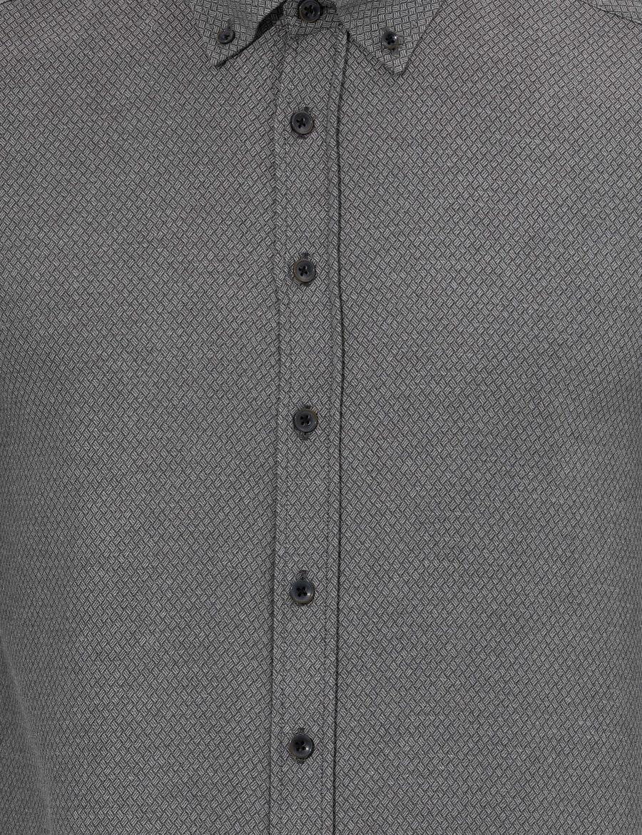 Siyah Slim Fit Uzun Kollu Gömlek