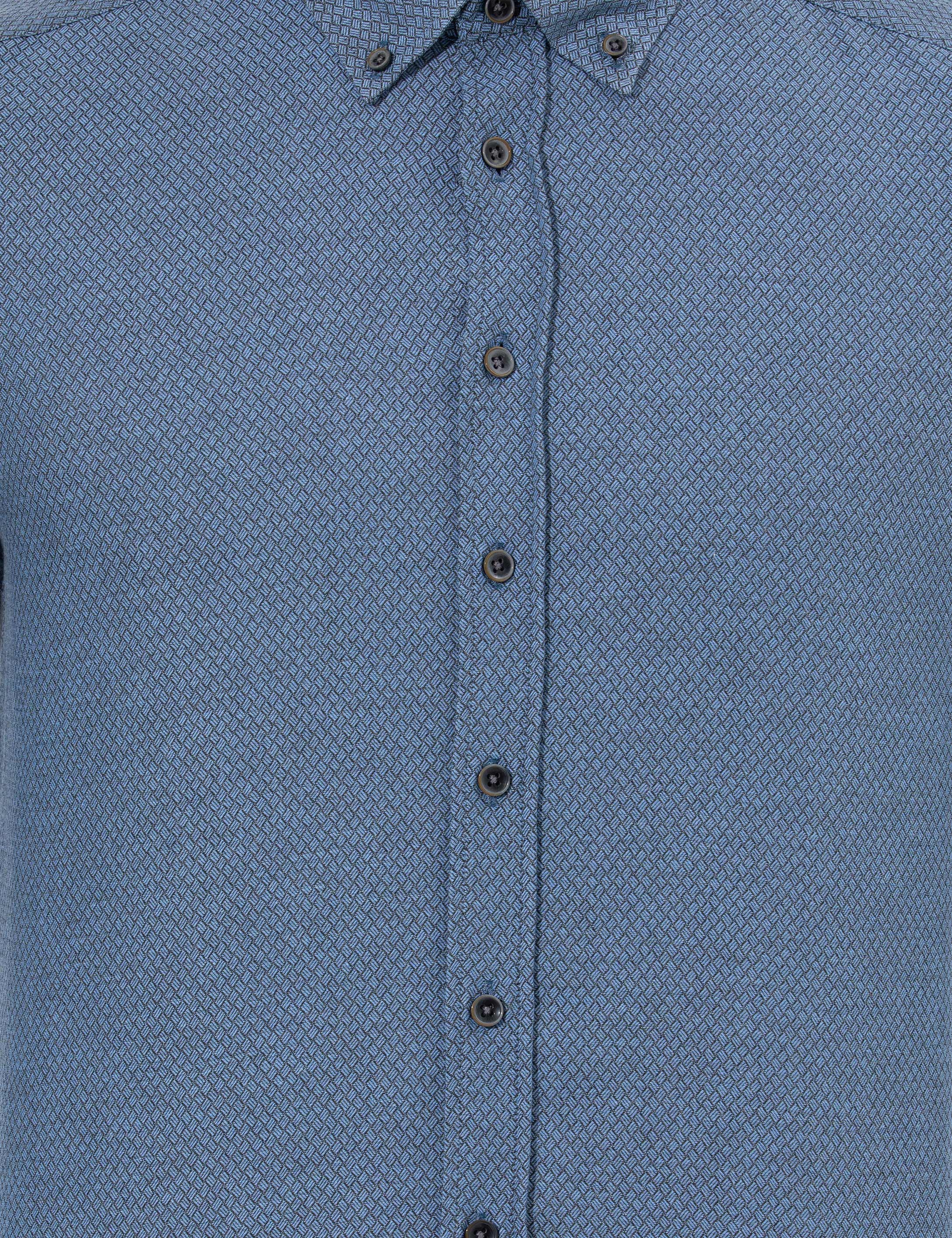 Lacivert Slim Fit Uzun Kollu Gömlek - Image 6