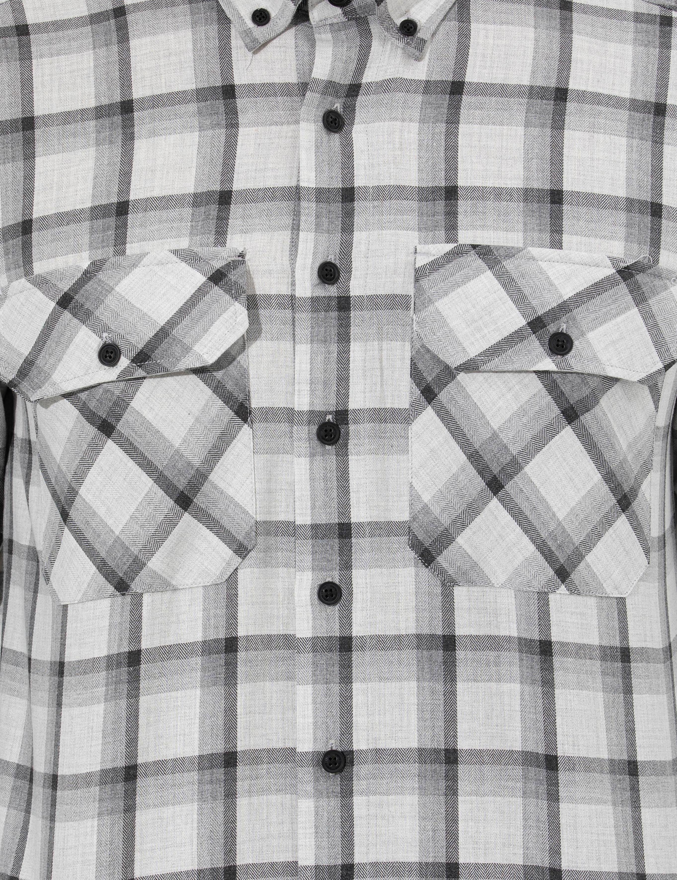 Gri Comfort Fit Uzun Kollu Gömlek