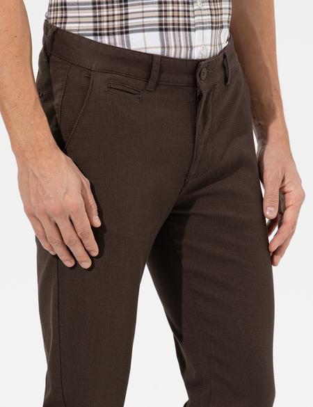 Kahverengi Slim Fit Kanvas Pantolon - 50265904009