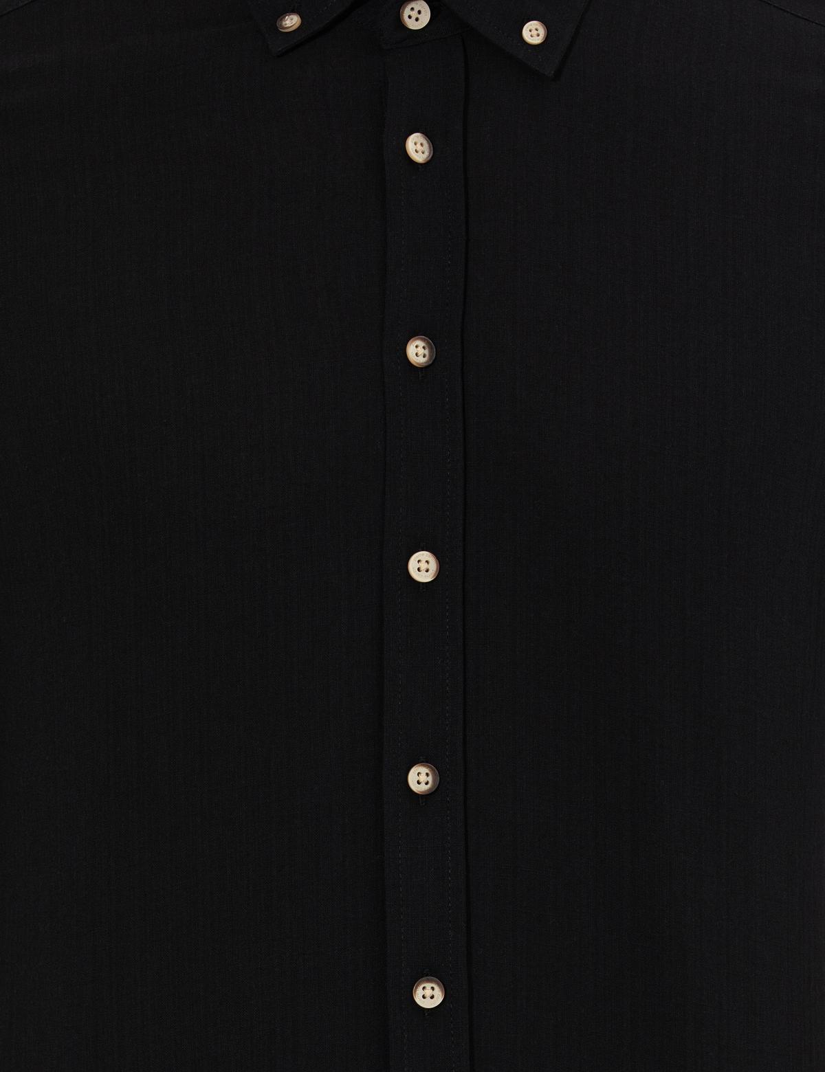 Siyah Slim Fit Uzun Kollu Gömlek - 50268183020