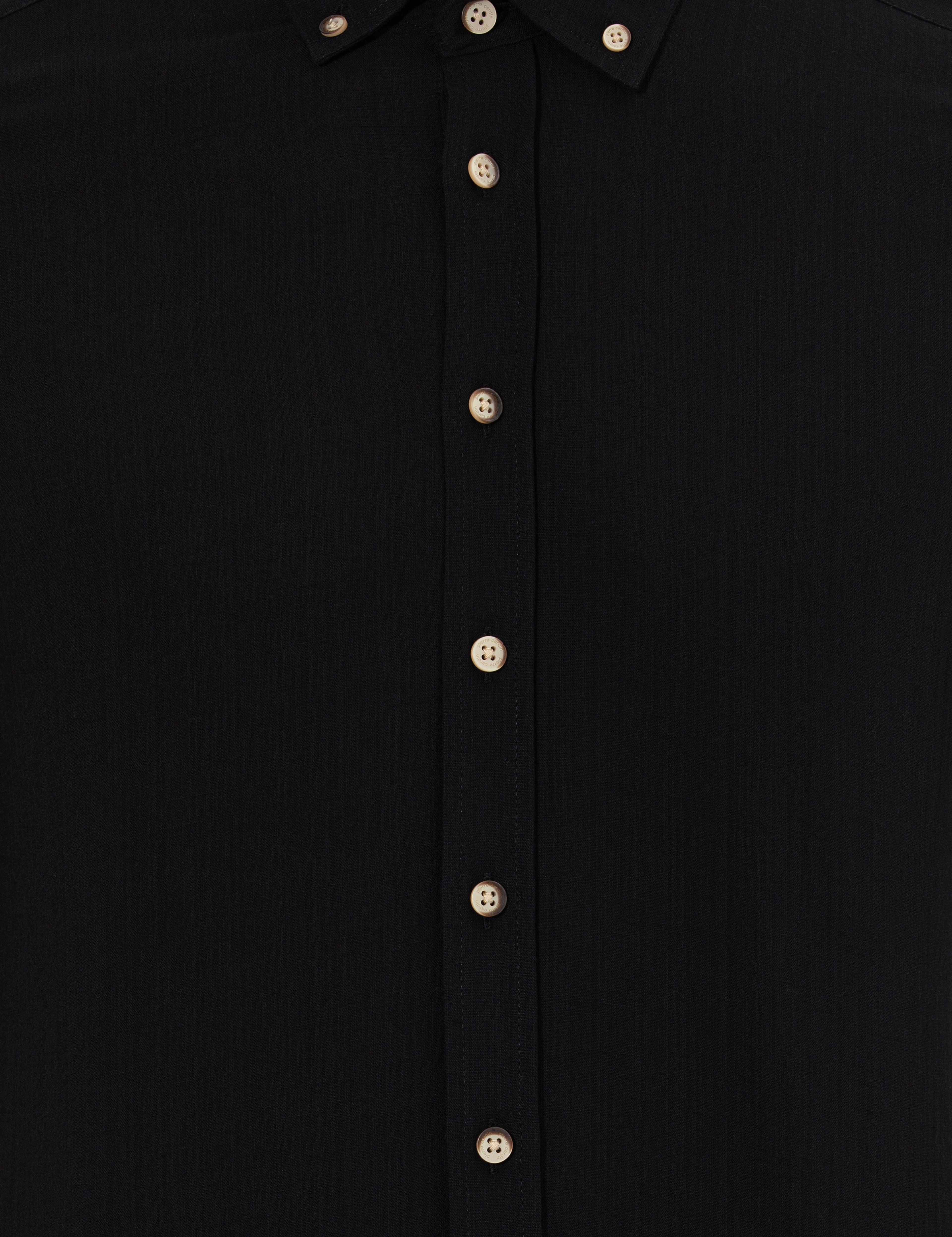 Siyah Slim Fit Uzun Kollu Gömlek - Image 6