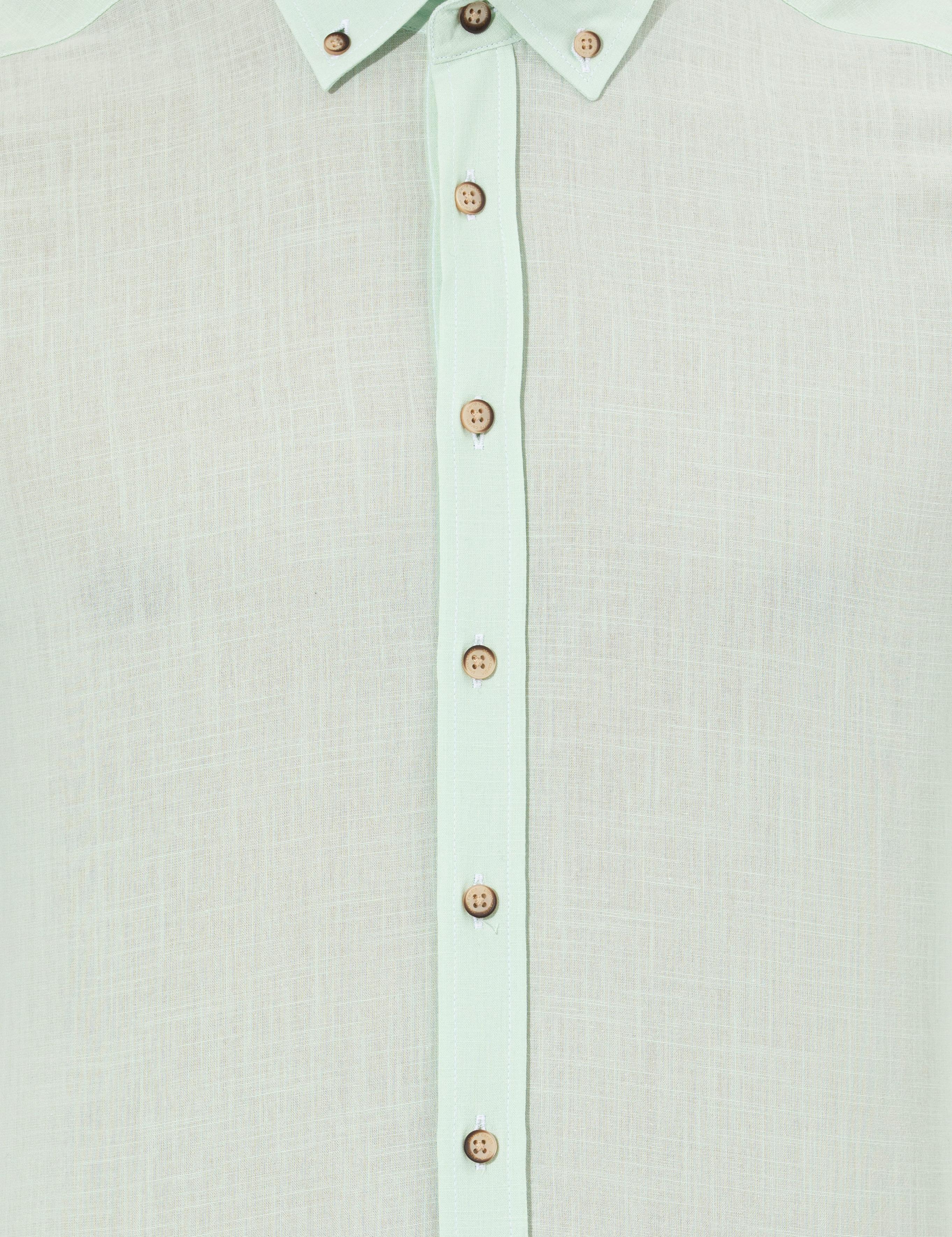 Yeşil Slim Fit Uzun Kollu Gömlek