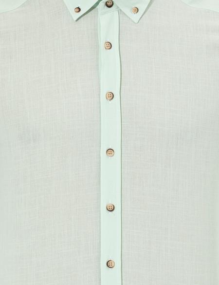 Yeşil Slim Fit Uzun Kollu Gömlek - 50268183010