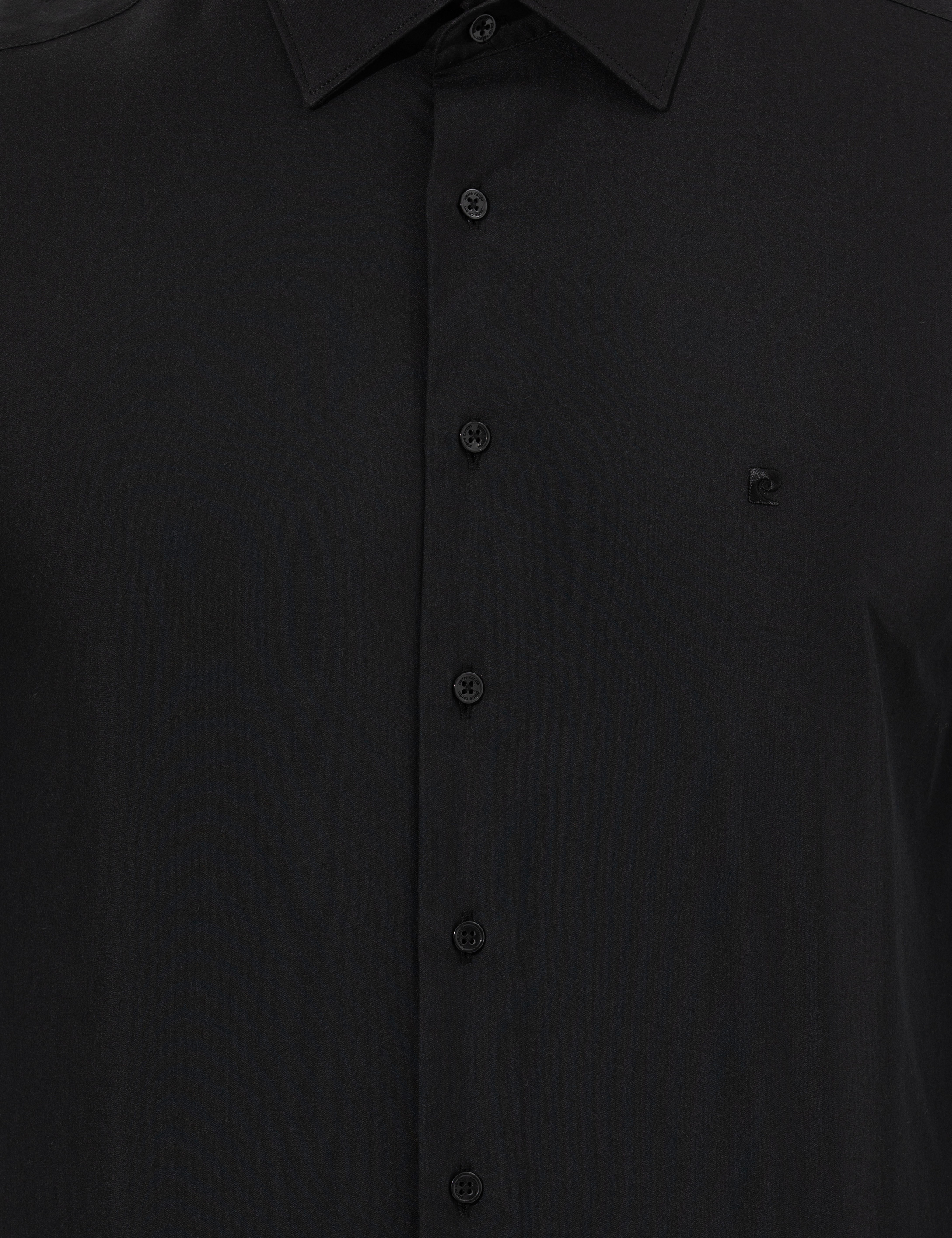 Siyah Regular Fit Uzun Kollu Klasik Gömlek - Image 6