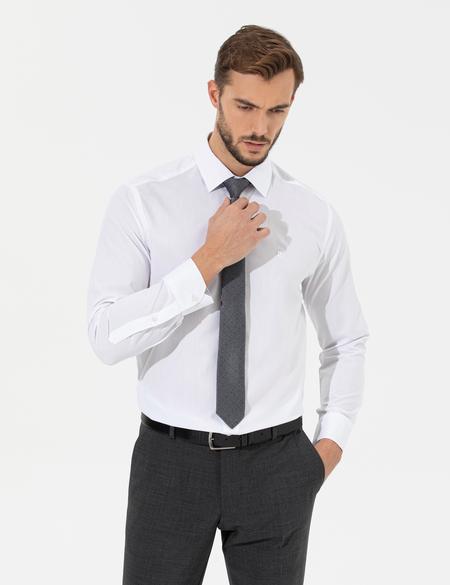 Beyaz Regular Fit Uzun Kollu Klasik Gömlek - 50255293033