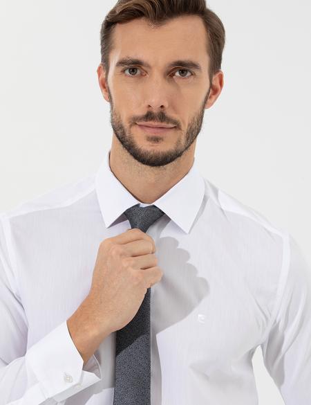 Beyaz Regular Fit Uzun Kollu Klasik Gömlek - 50255293033