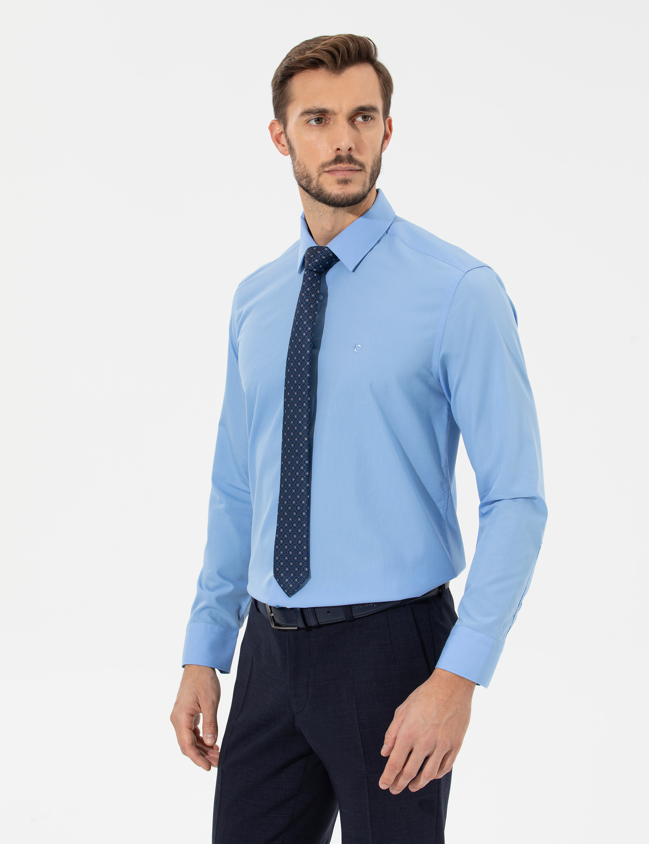 Mavi Regular Fit Uzun Kollu Klasik Gömlek - Image 4