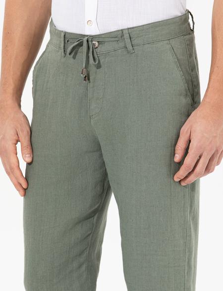 Haki Carrot Fit %100 Keten Chino Pantolon - 50268038213