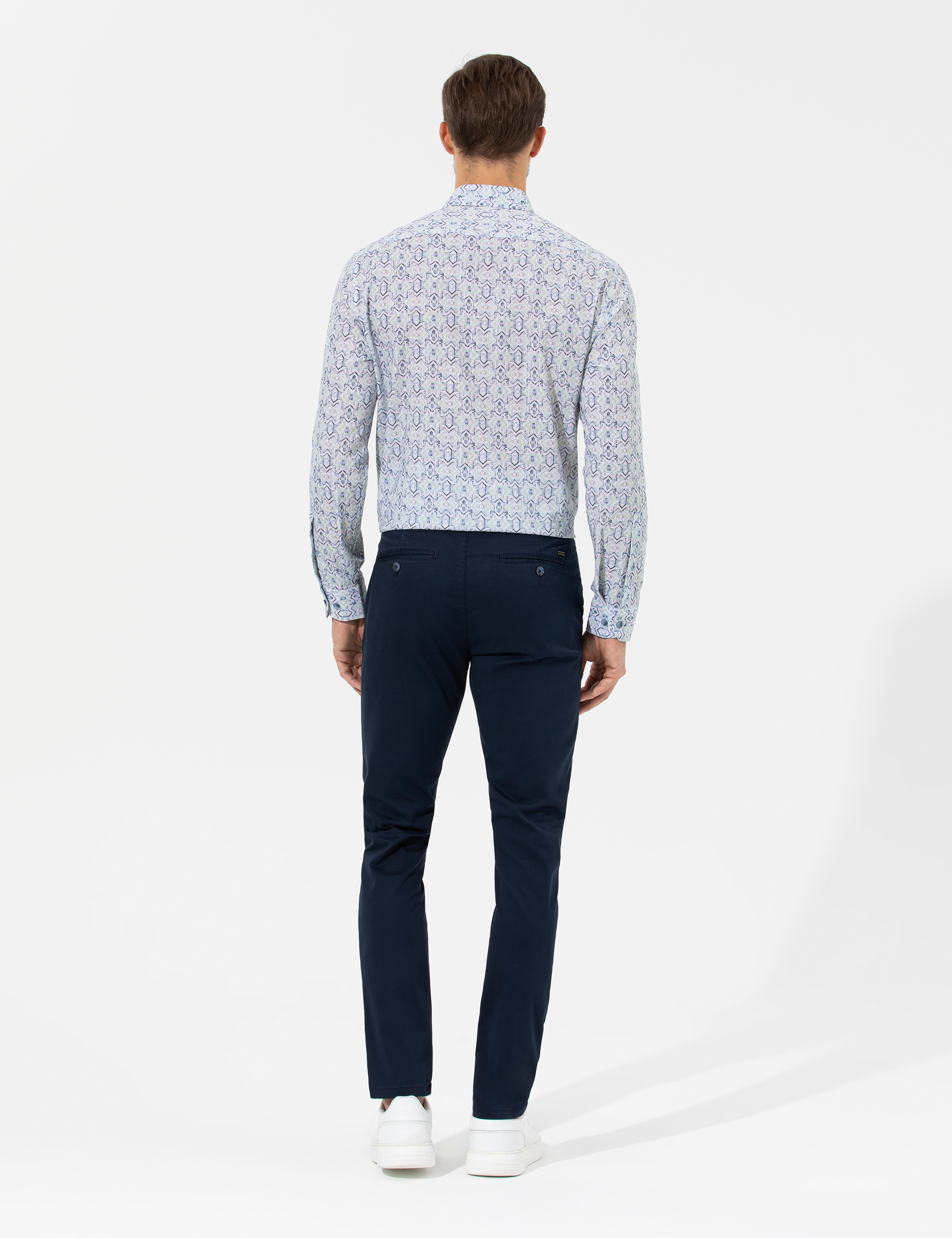 Lacivert Slim Fit Basic Chino Pantolon