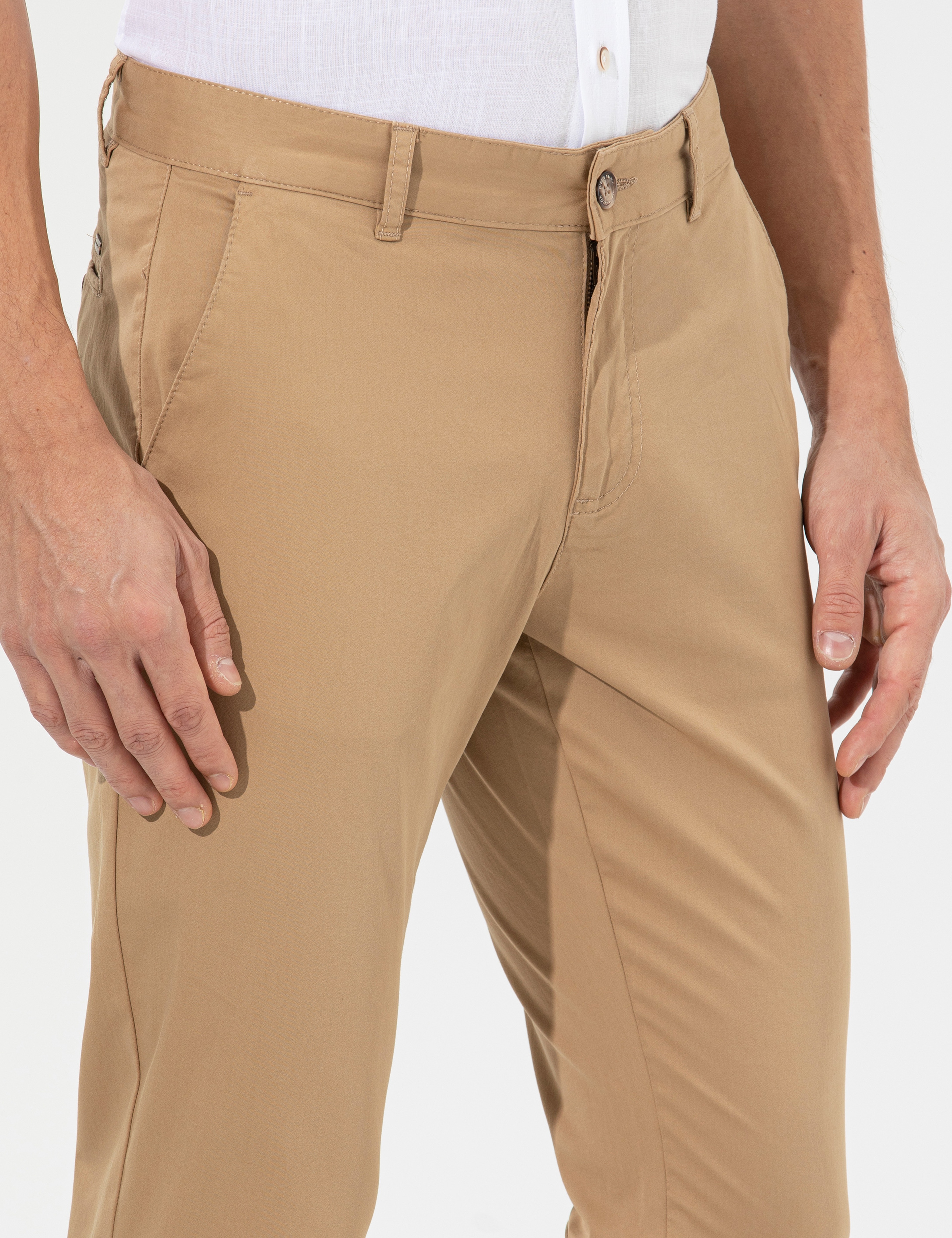 Camel Slim Fit Basic Chino Pantolon - Image 6
