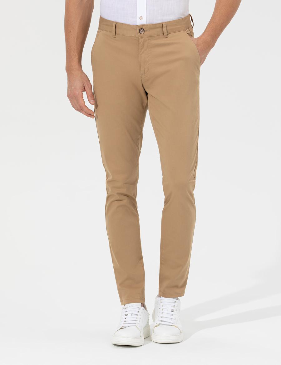 Camel Slim Fit Basic Chino Pantolon
