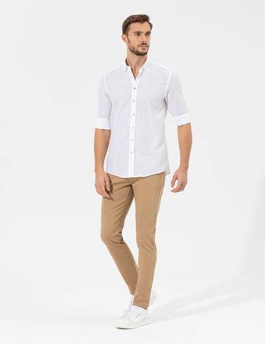 Camel Slim Fit Basic Chino Pantolon