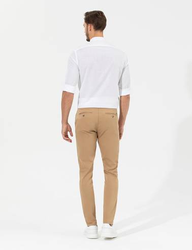 Camel Slim Fit Basic Chino Pantolon