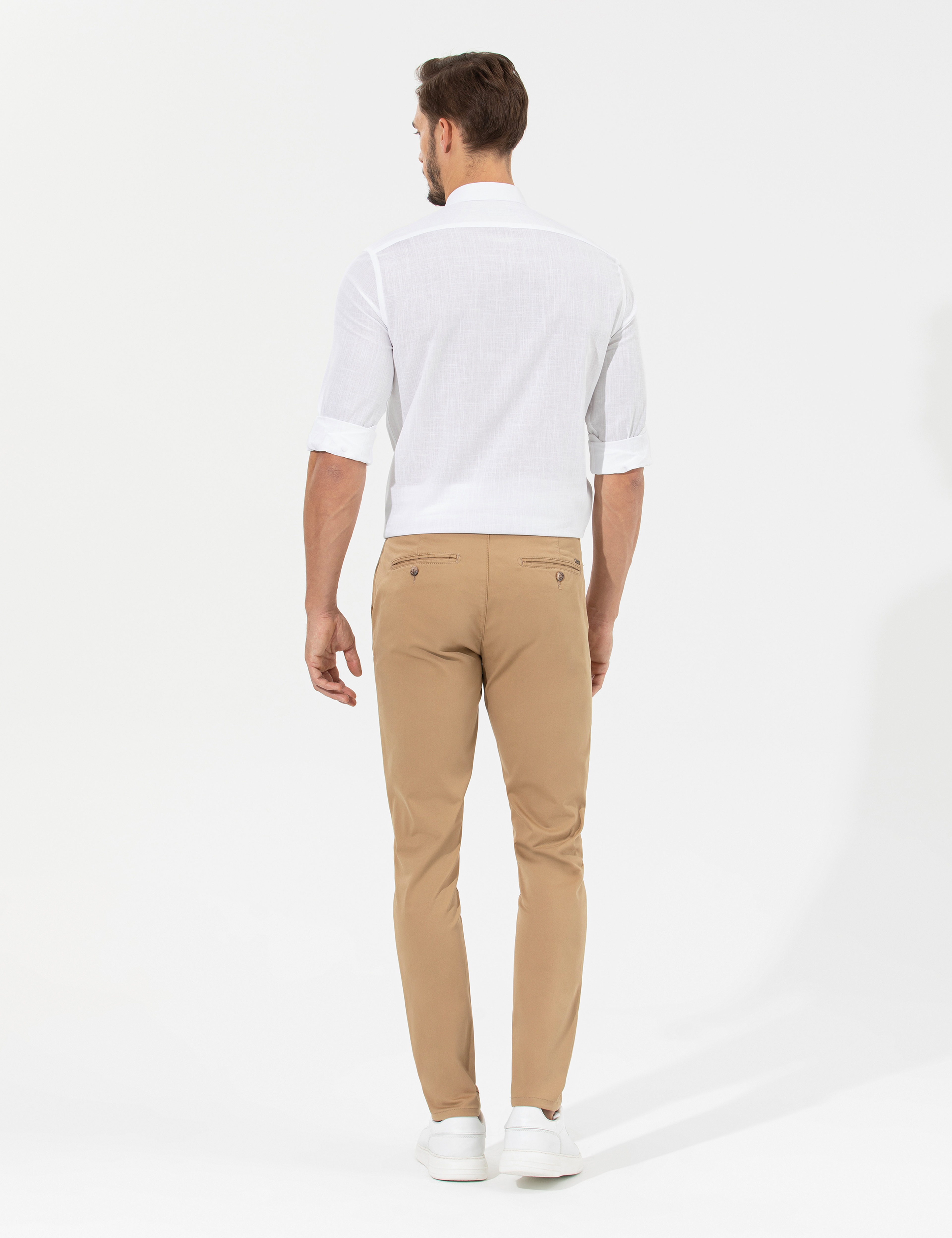 Camel Slim Fit Basic Chino Pantolon - Image 4