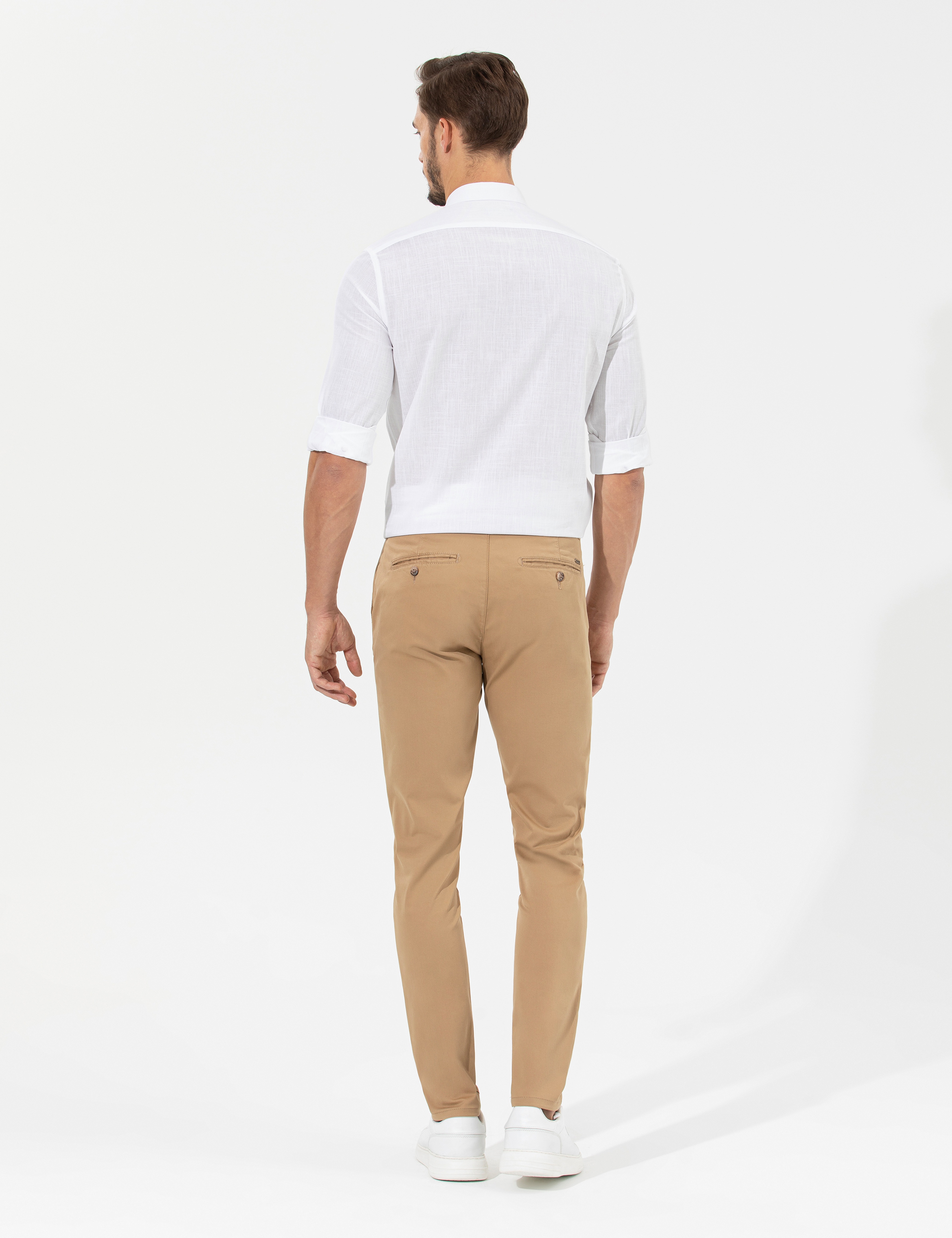 Camel Slim Fit Basic Chino Pantolon