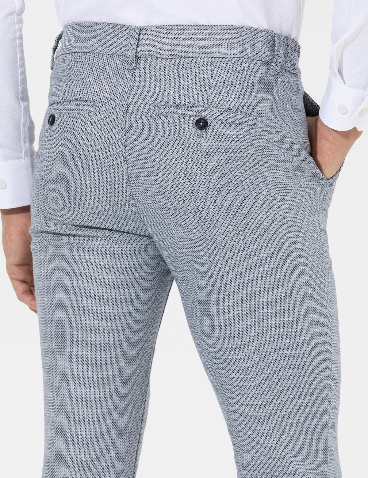 Lacivert Slim Fit Beli Lastikli Kanvas Pantolon - 50265905174