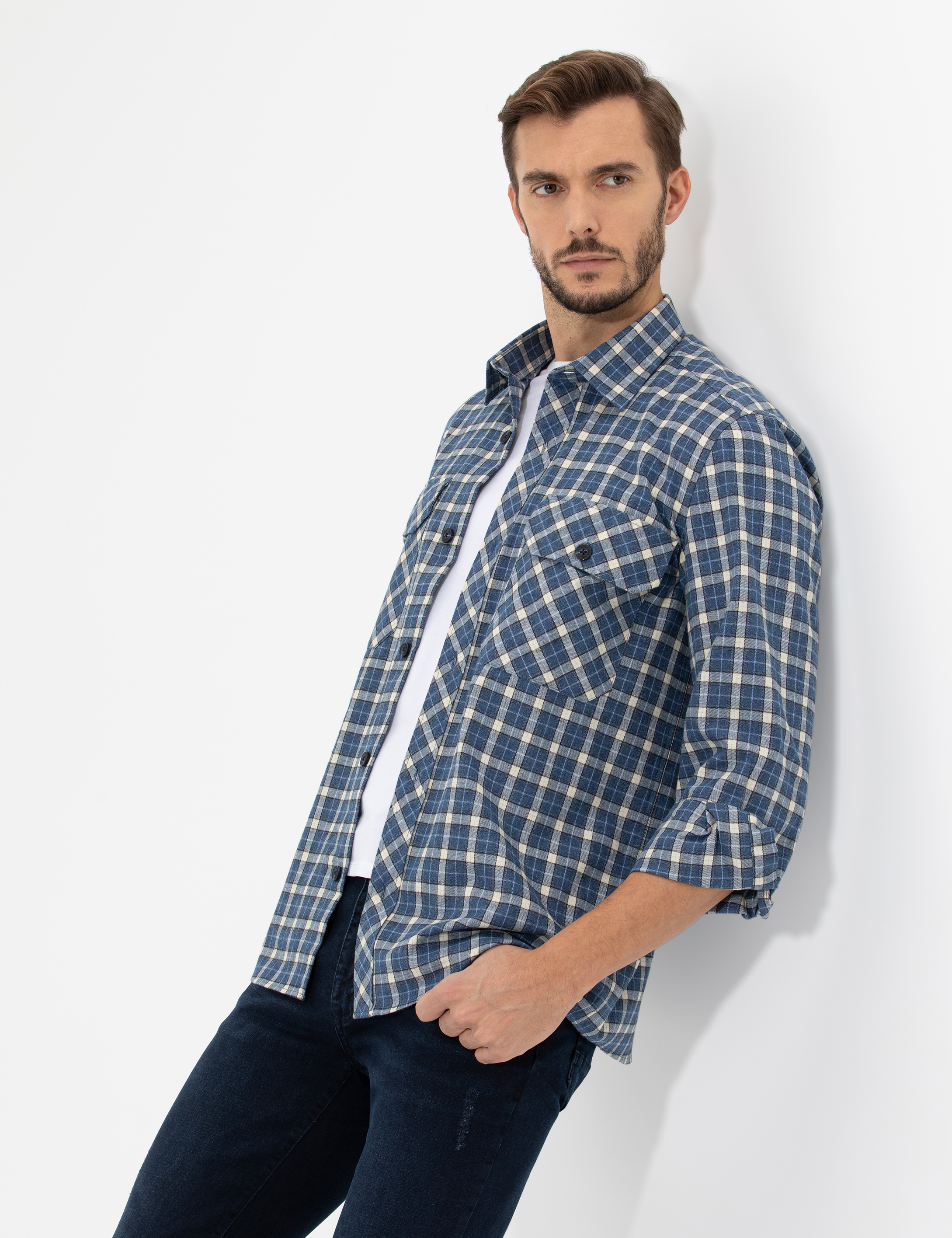 Pierre Cardin İndigo Comfort Fit Uzun Kollu Gömlek görsel 4