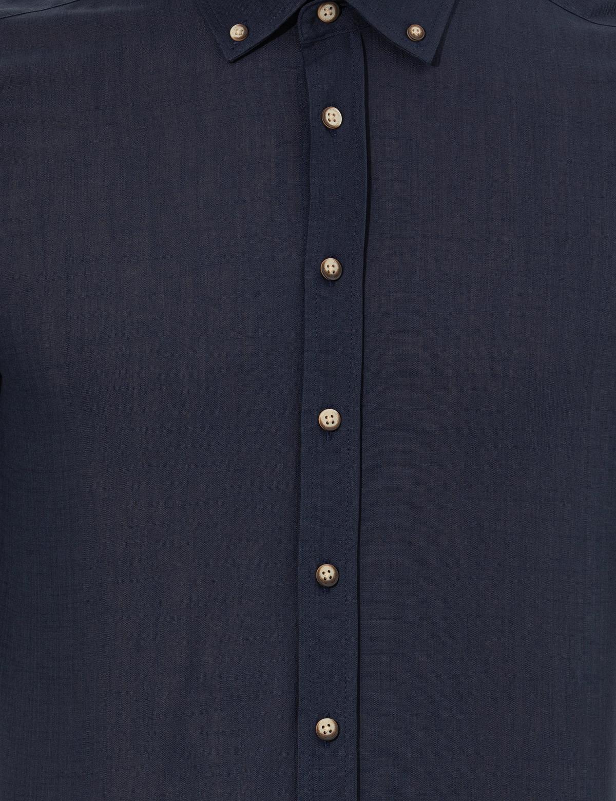 Lacivert Slim Fit Uzun Kollu Gömlek - 50268183033