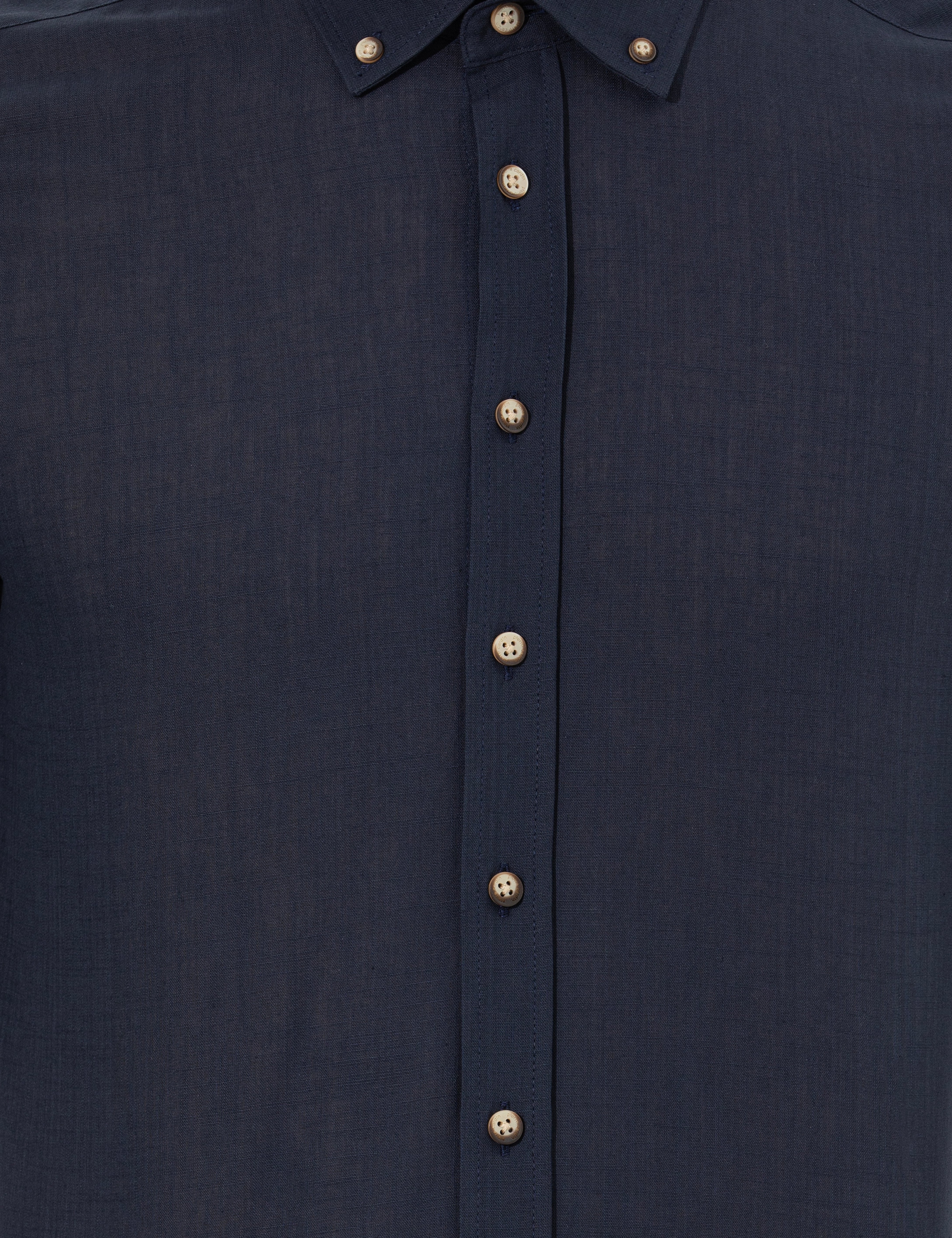 Lacivert Slim Fit Uzun Kollu Gömlek - Image 6