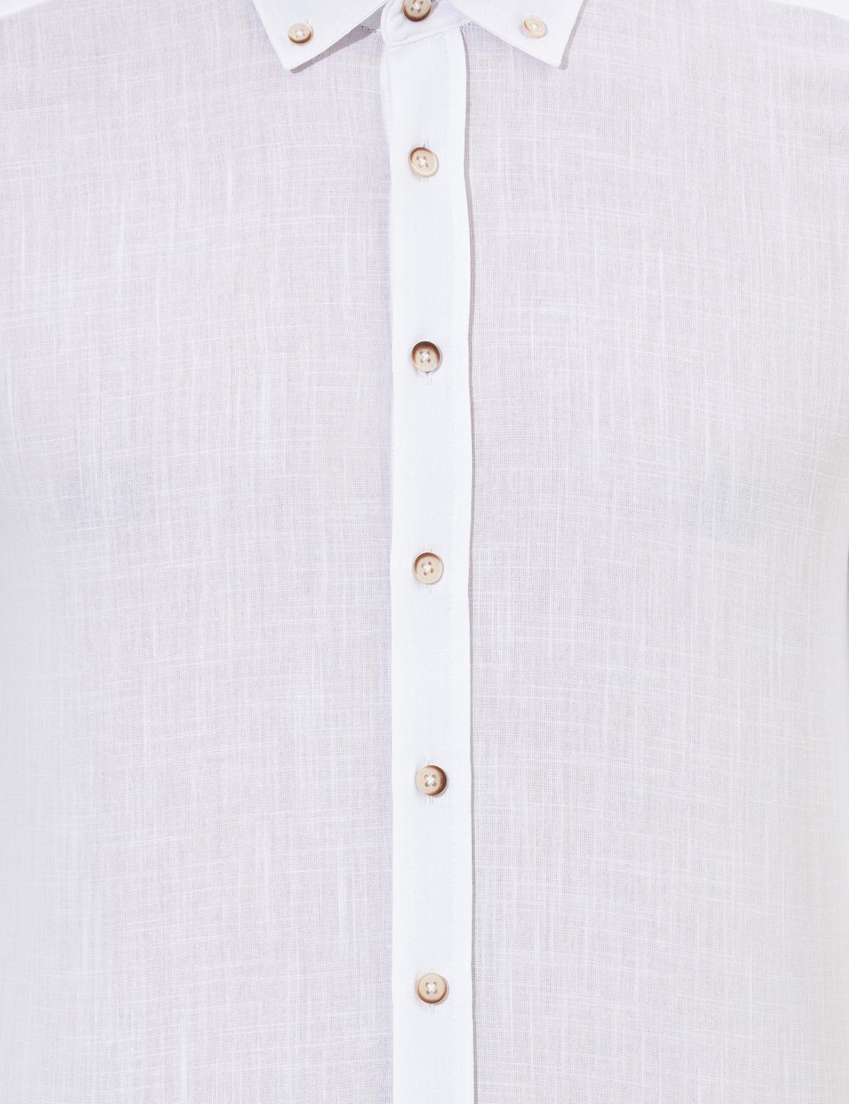 Beyaz Slim Fit Uzun Kollu Gömlek - 50268183040