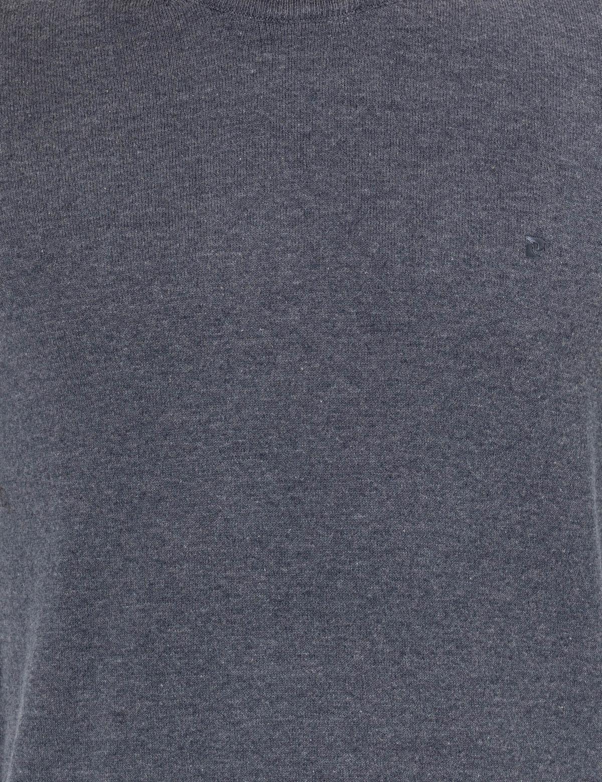 Gri Melanj Slim Fit Bisiklet Yaka Basic Triko Kazak - 50258993058