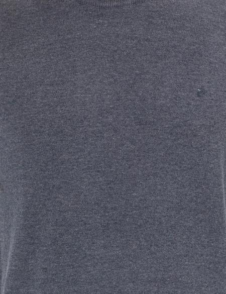 Gri Melanj Slim Fit Bisiklet Yaka Basic Triko Kazak - 50258993058