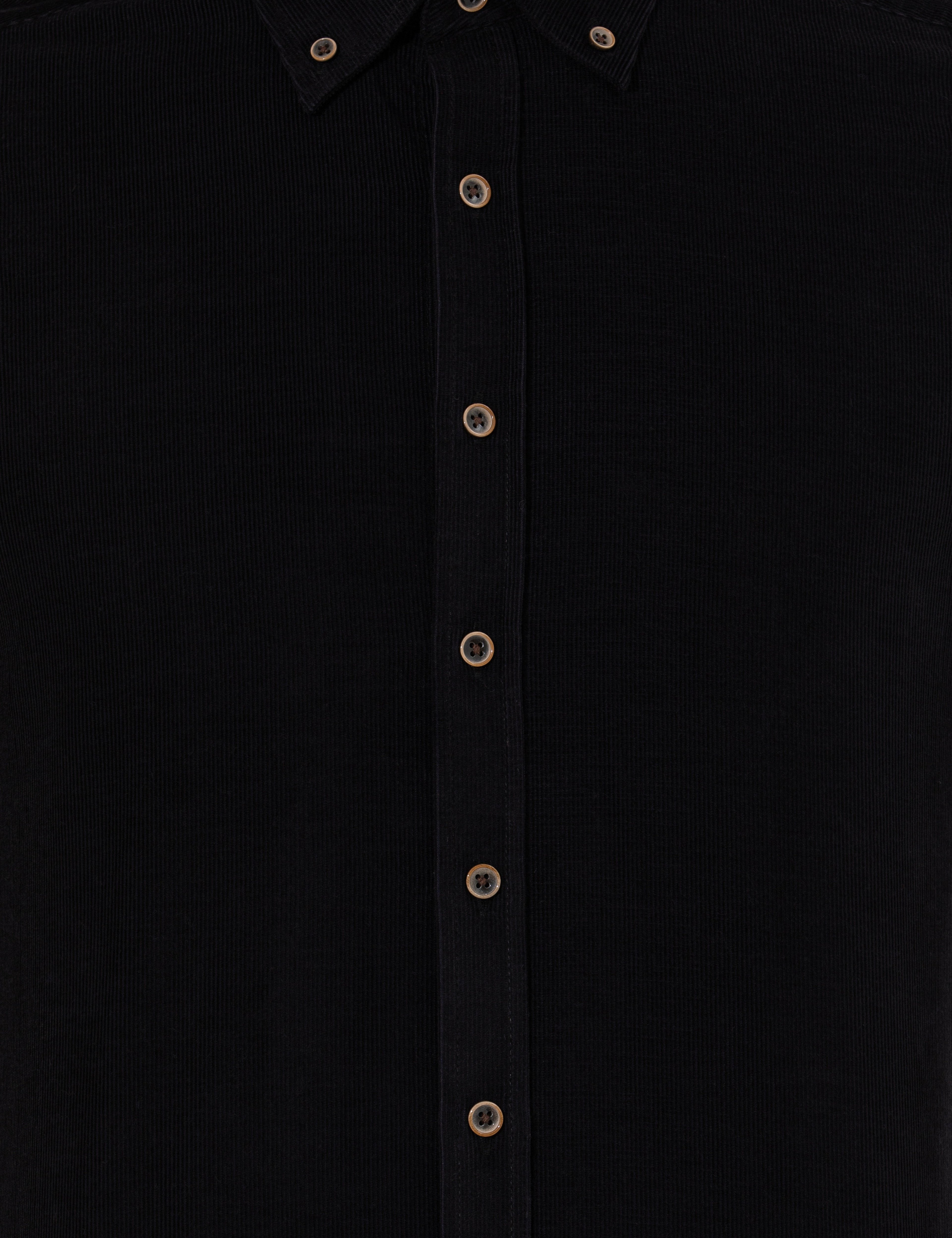 Siyah Regular Fit Uzun Kollu Gömlek - Image 6