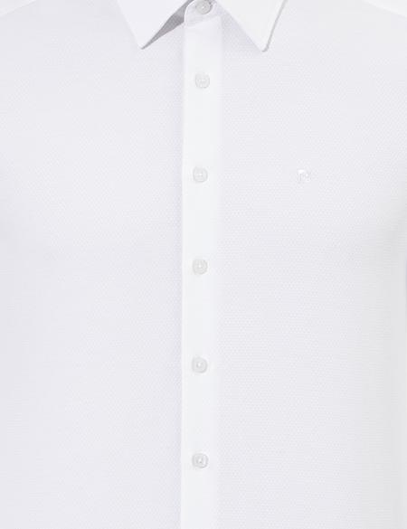 Beyaz Slim Fit Uzun Kollu Gömlek - 50259529008