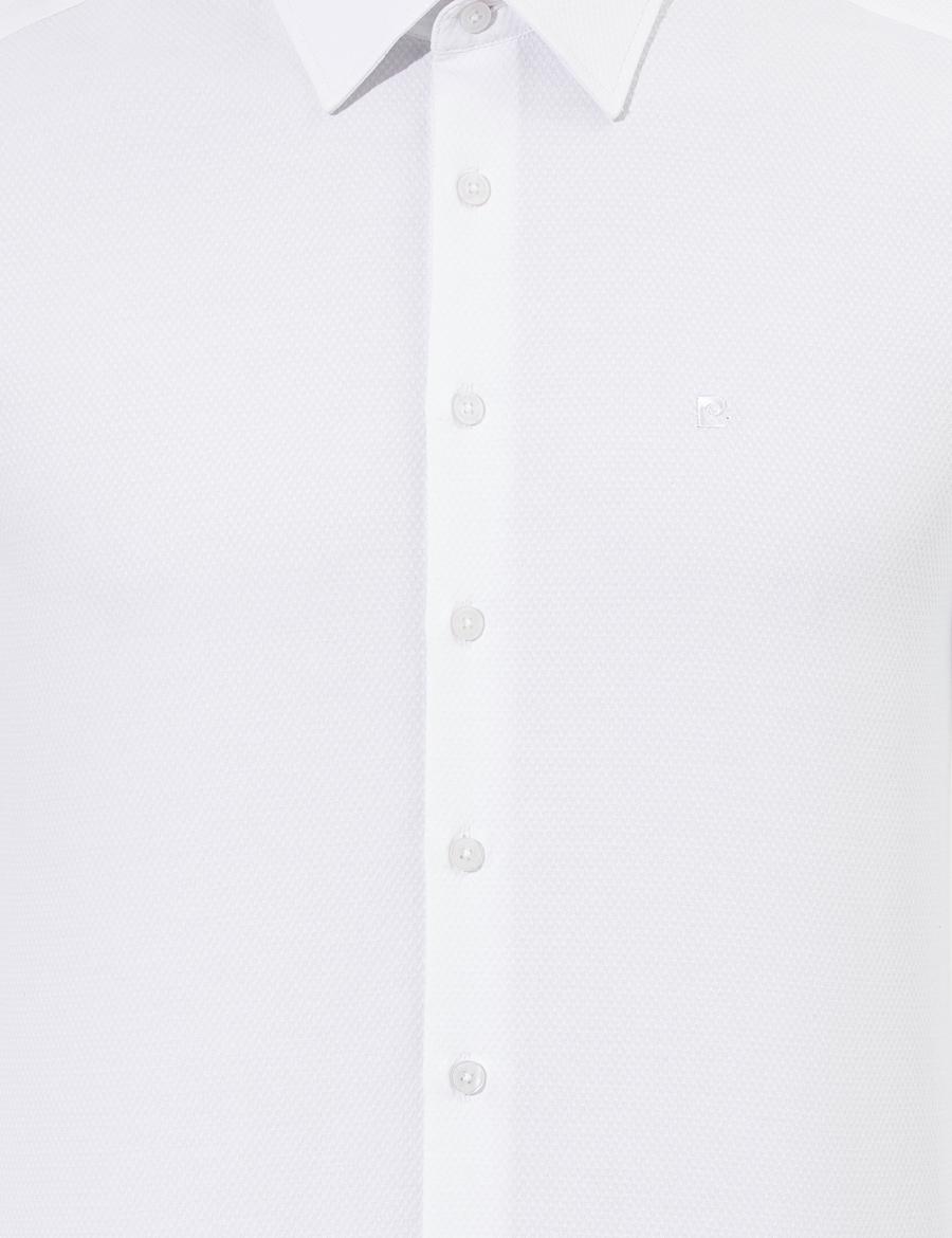 Beyaz Slim Fit Uzun Kollu Gömlek