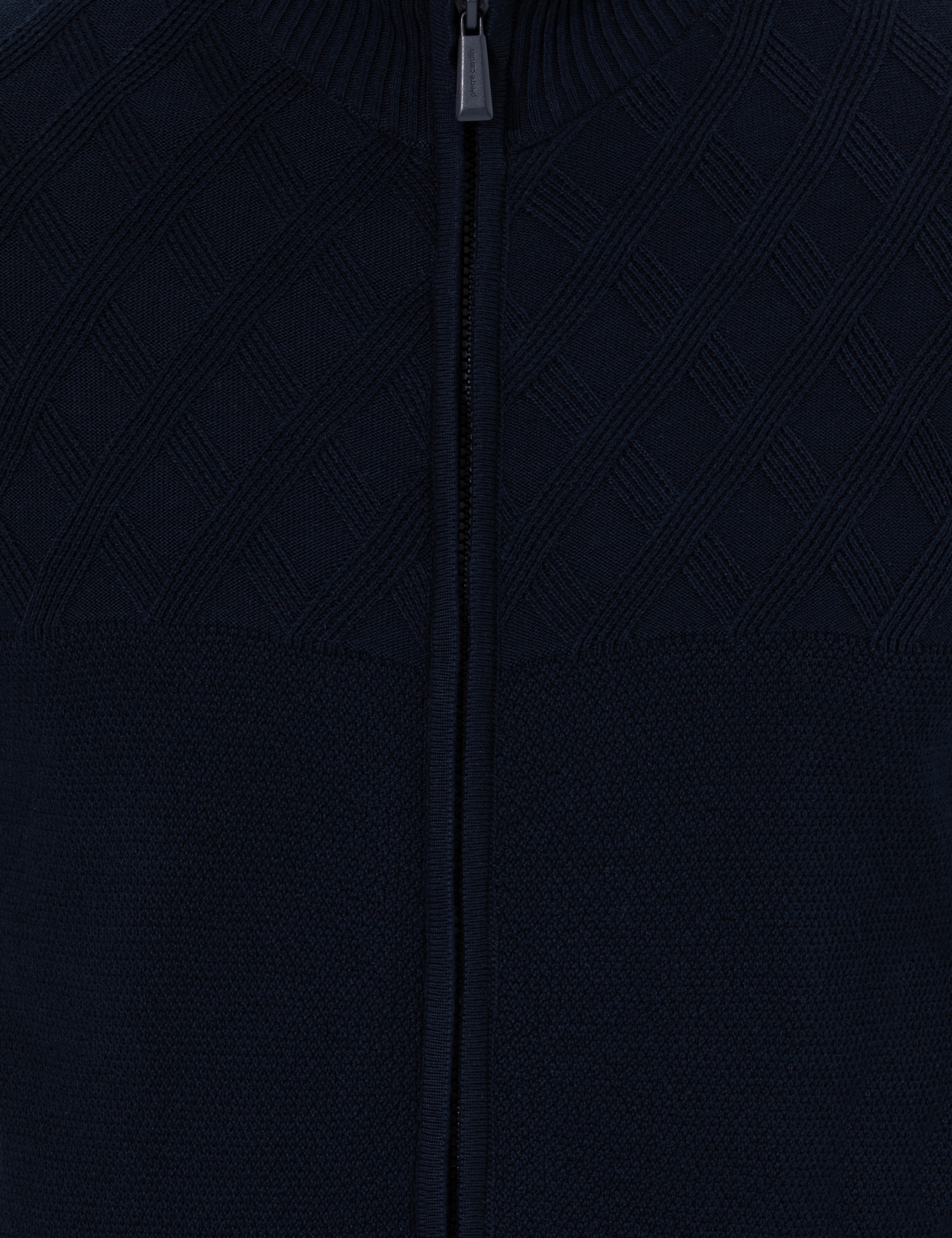 Lacivert Slim Fit Fermuarlı Triko Hırka - Image 6