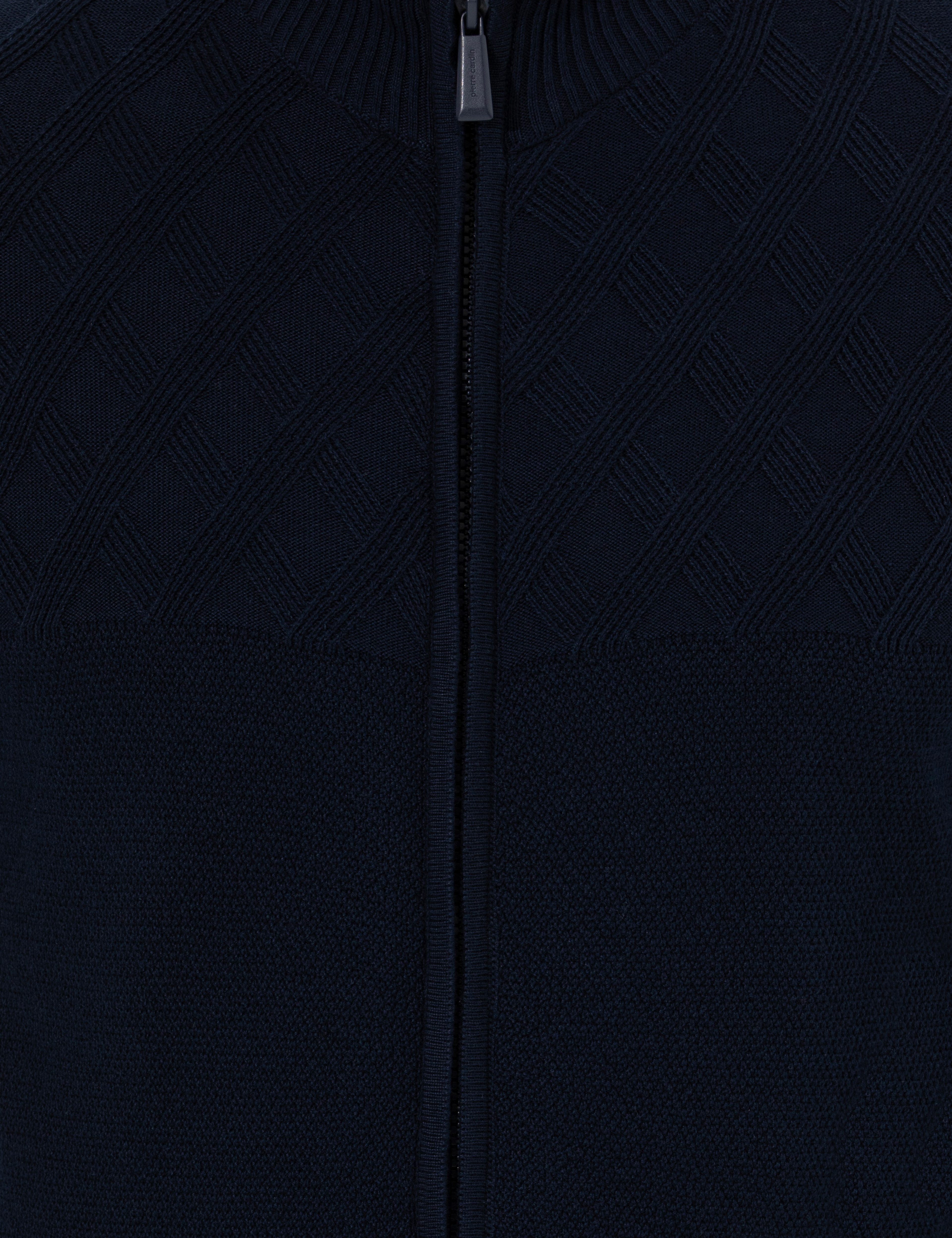 Lacivert Slim Fit Fermuarlı Triko Hırka