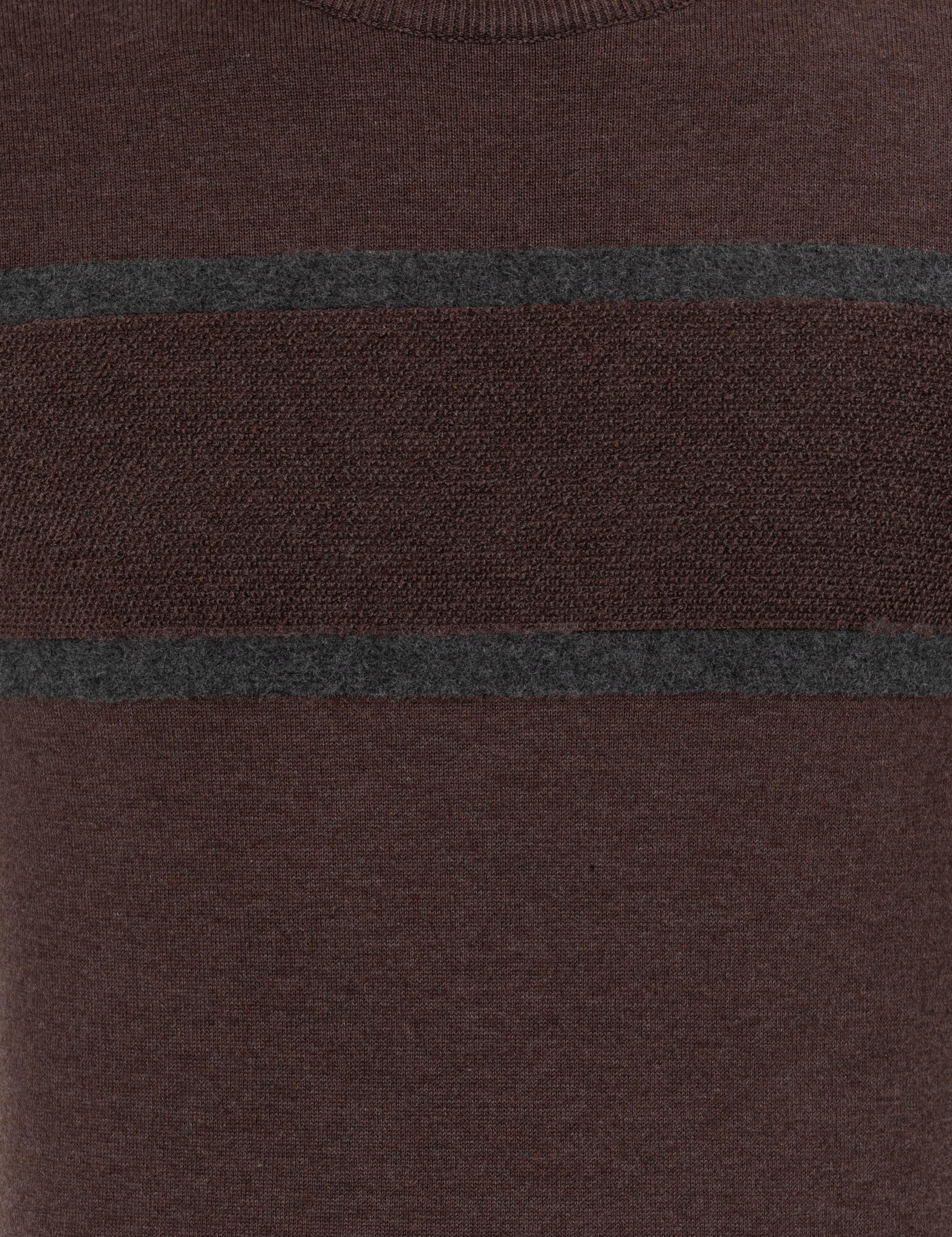 Açık Kahverengi Slim Fit Bisiklet Yaka Triko Kazak