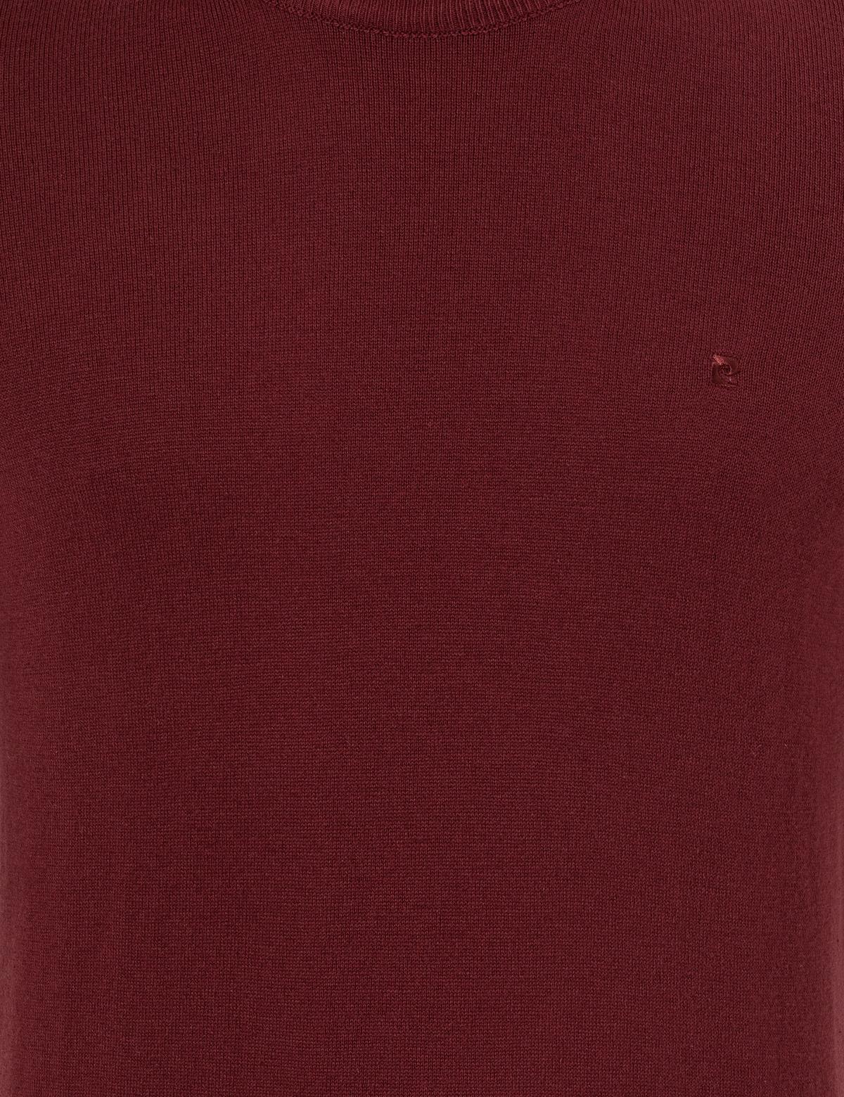 Bordo Slim Fit Bisiklet Yaka Basic Triko Kazak - 50258993038