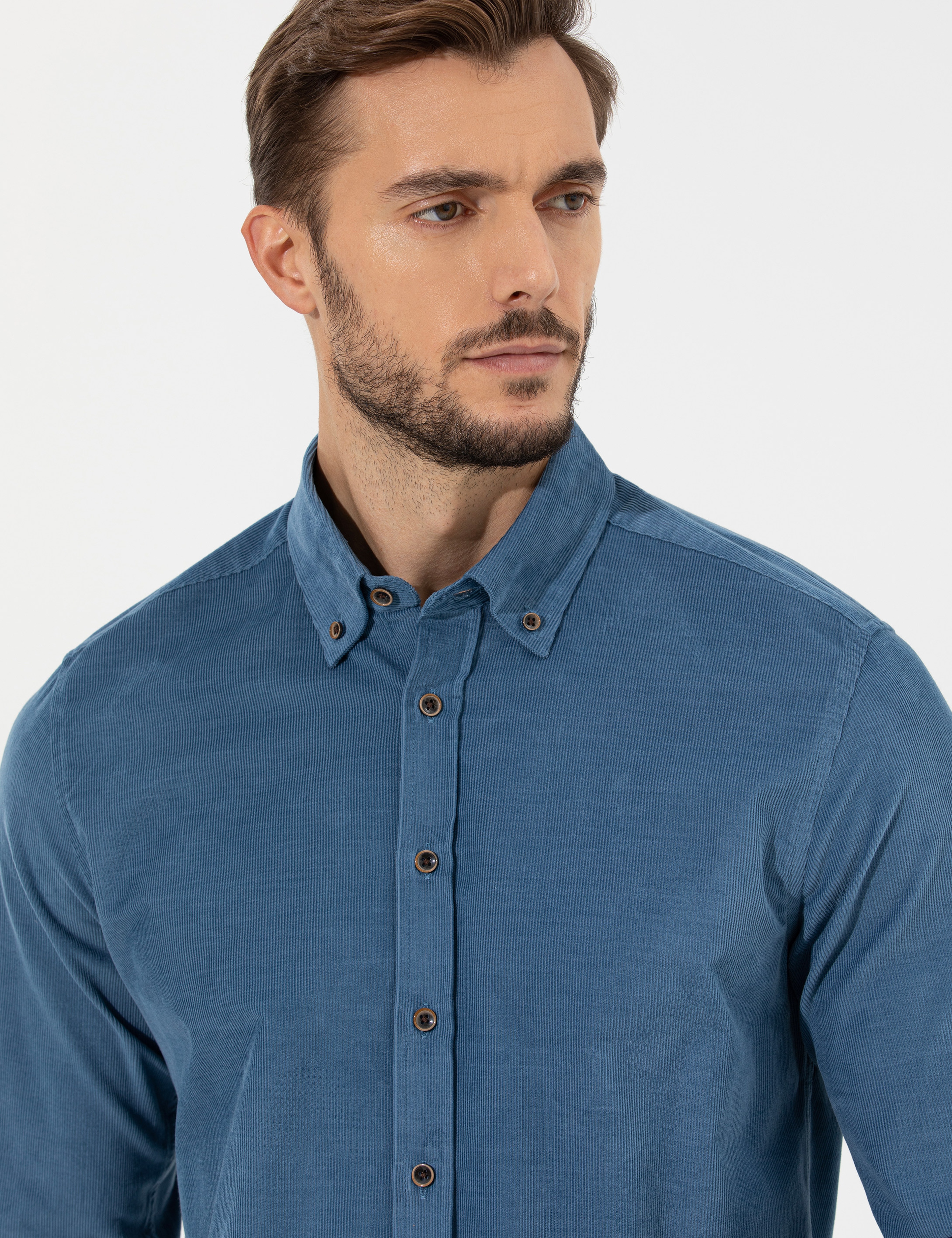Mavi Regular Fit Uzun Kollu Gömlek - Image 2