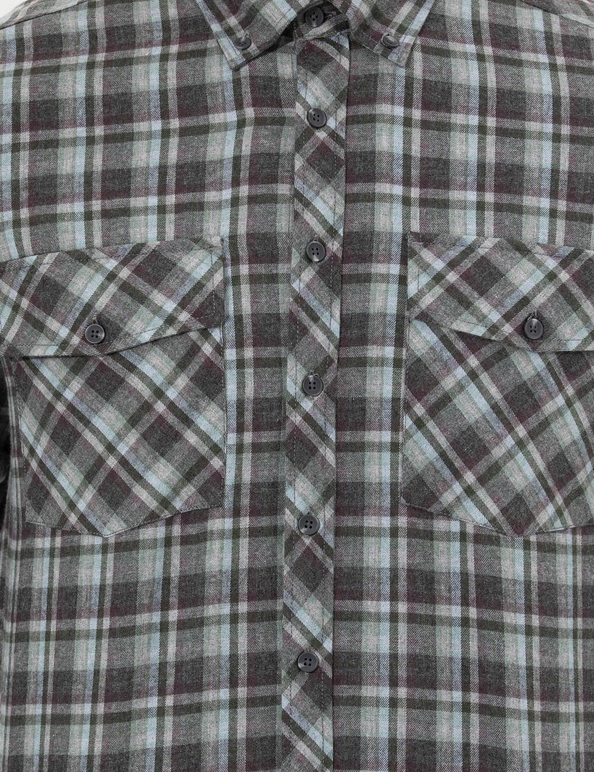 Yeşil Regular Fit Uzun Kollu Gömlek - 50259492007