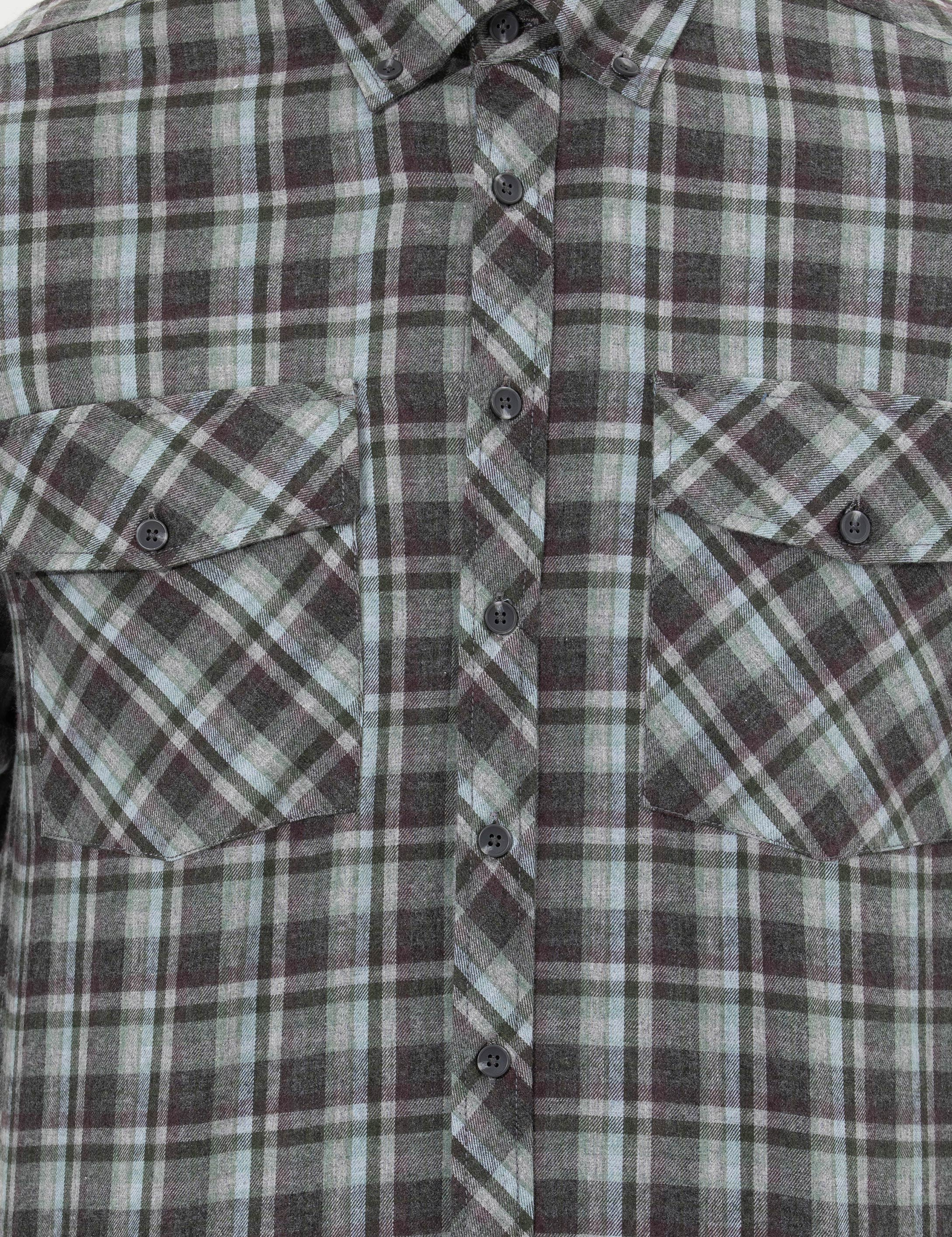 Yeşil Regular Fit Uzun Kollu Gömlek - Image 6