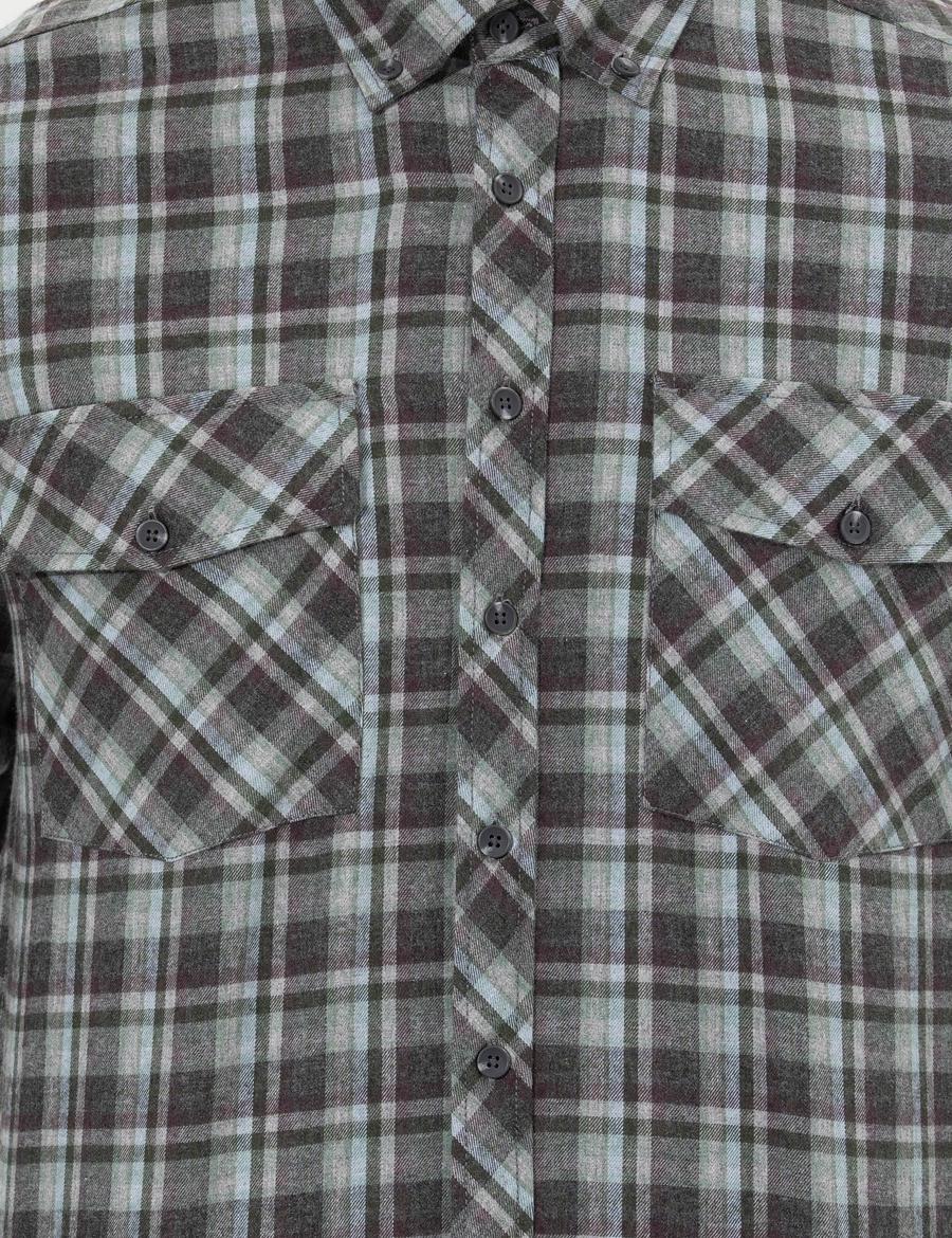 Yeşil Regular Fit Uzun Kollu Gömlek