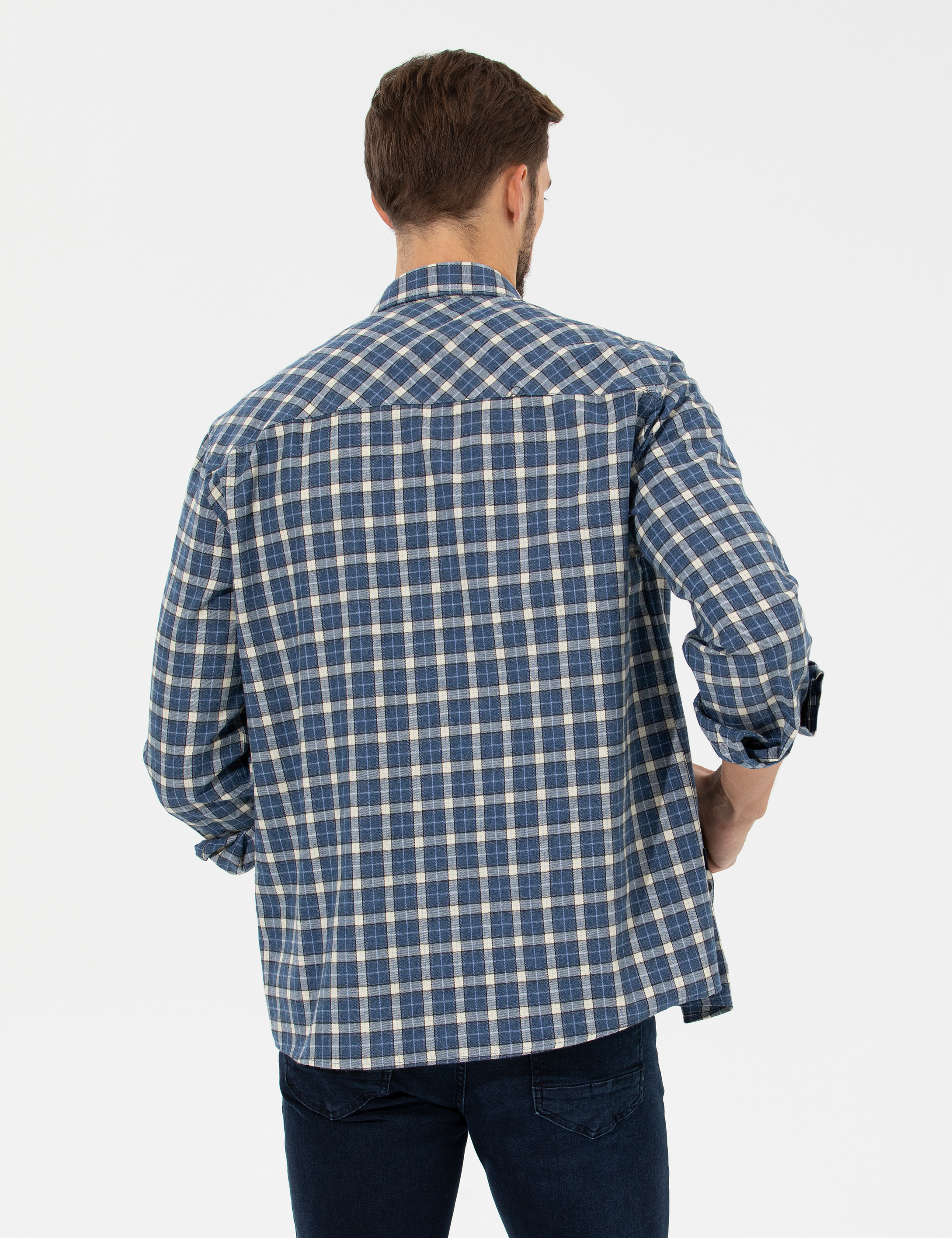 Pierre Cardin İndigo Comfort Fit Uzun Kollu Gömlek görsel 5