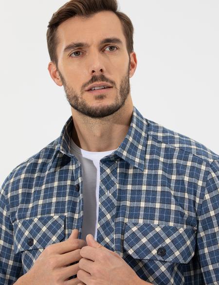 İndigo Comfort Fit Uzun Kollu Gömlek - 50259516010
