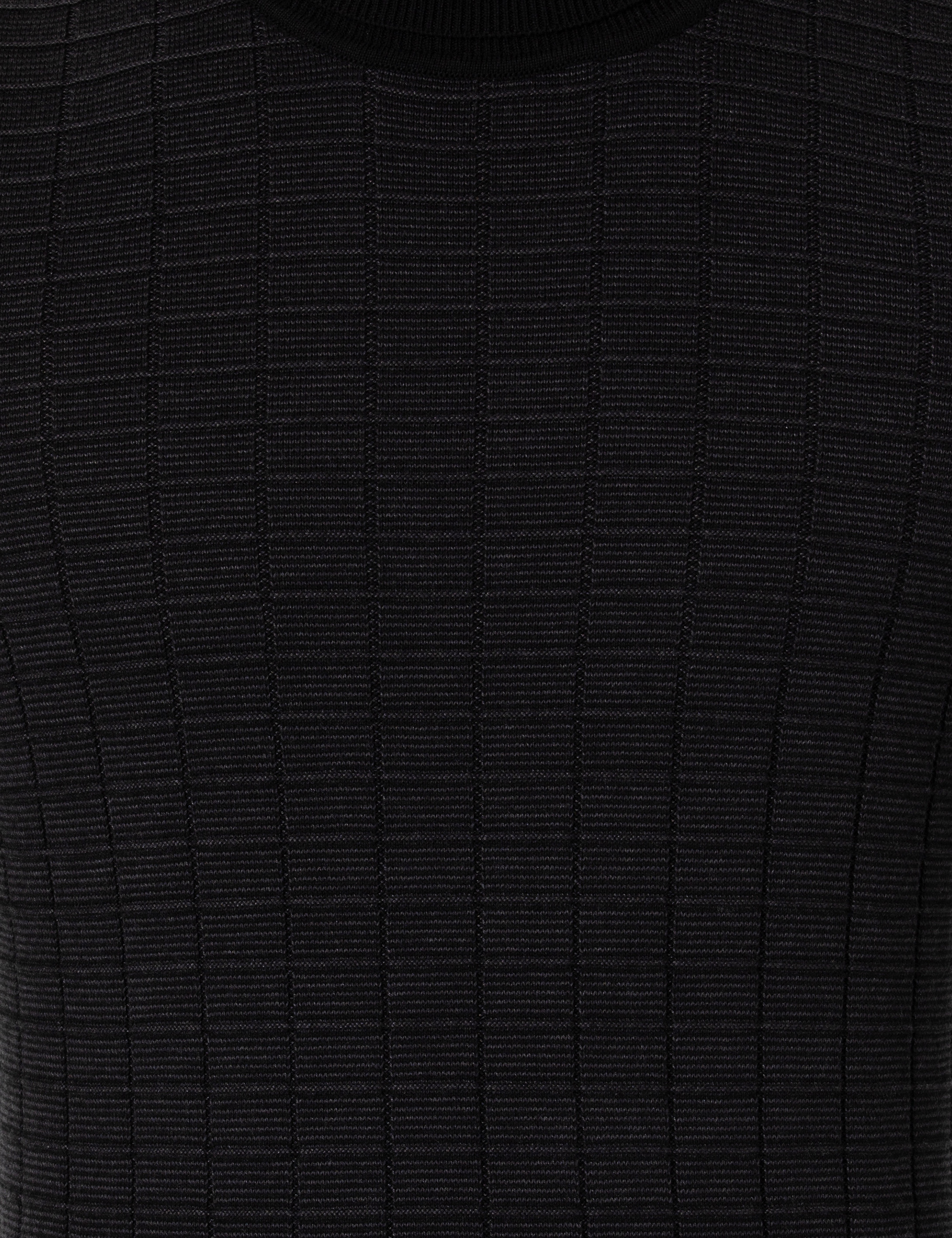 Siyah Slim Fit Balıkçı Yaka Triko Kazak - Image 6