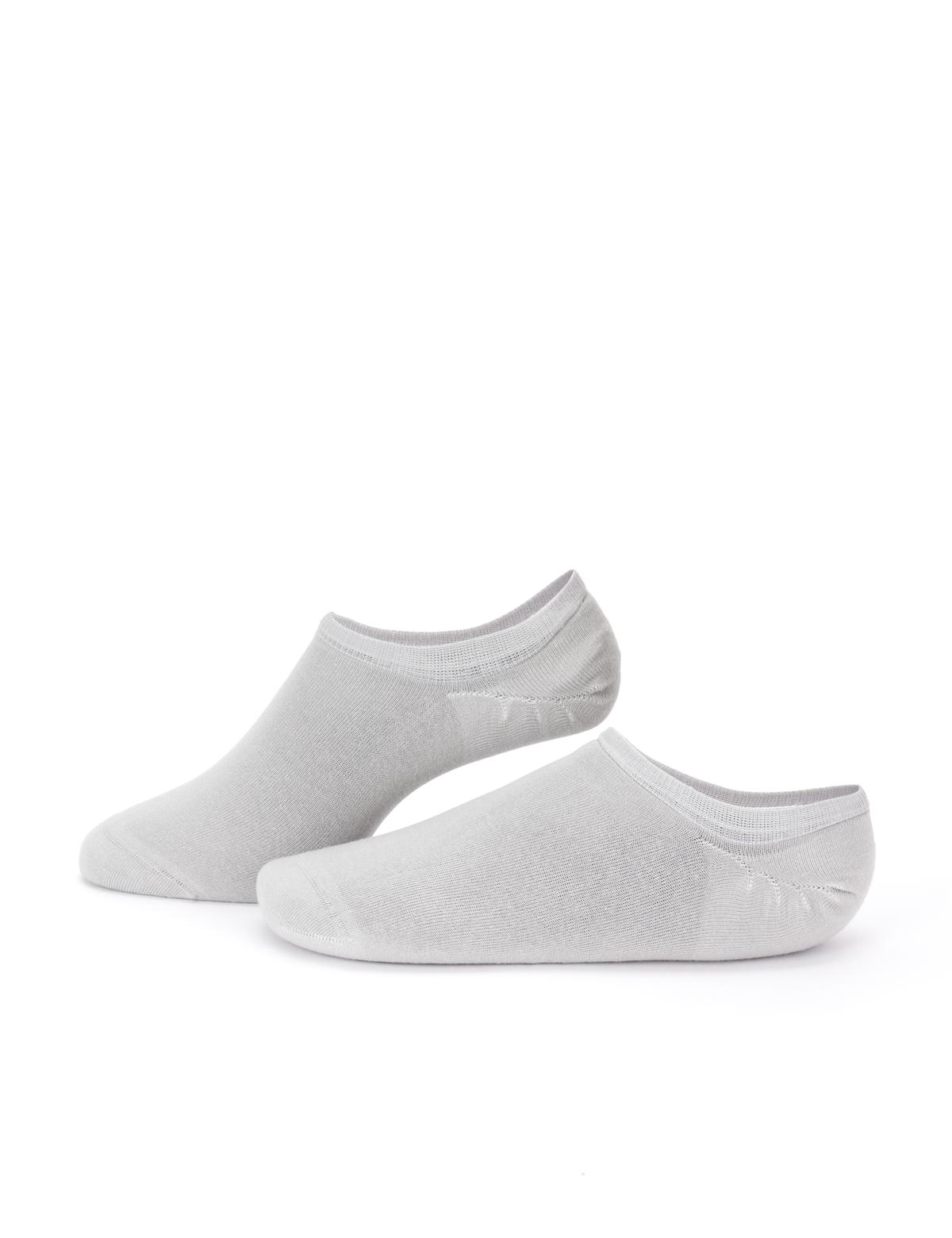 Erkek Bambu Karışımlı Gri Patik Basic Çorap