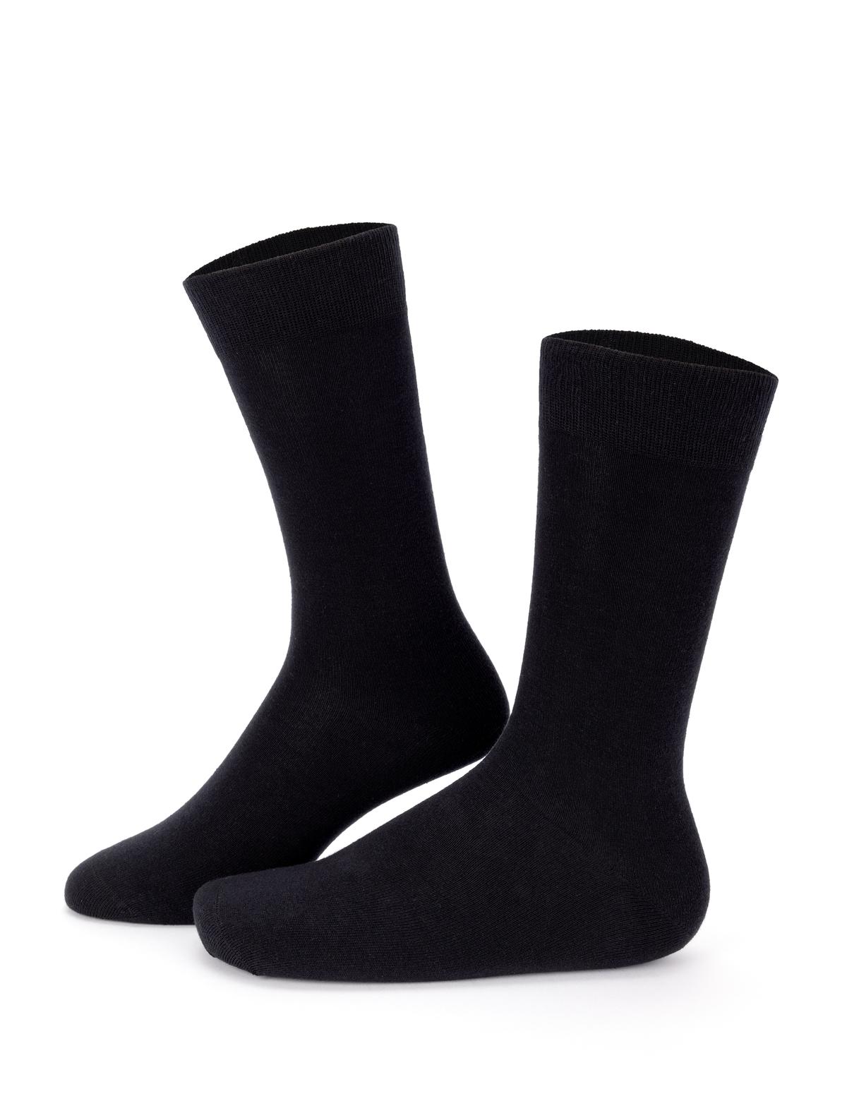 Erkek Pamuk Karışımlı 2'li Paket Siyah Soket Basic Çorap - 50268475001