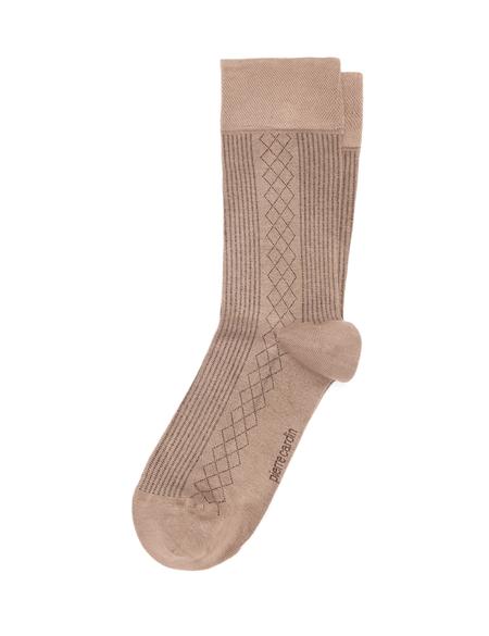 Erkek Bambu Karışımlı Kahverengi Soket Desenli Çorap - 50272772003