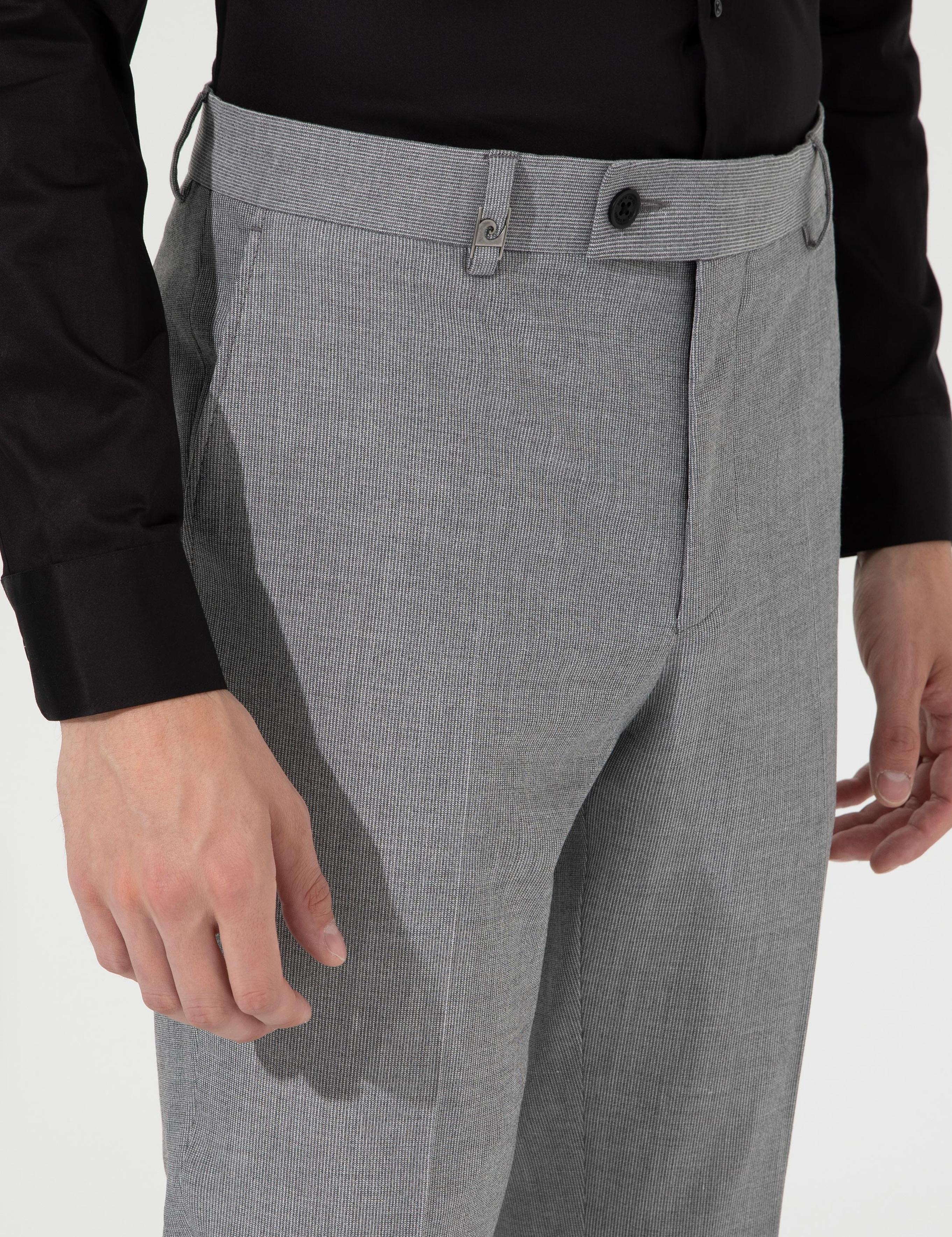 Gri Slim Fit Kumaş Pantolon