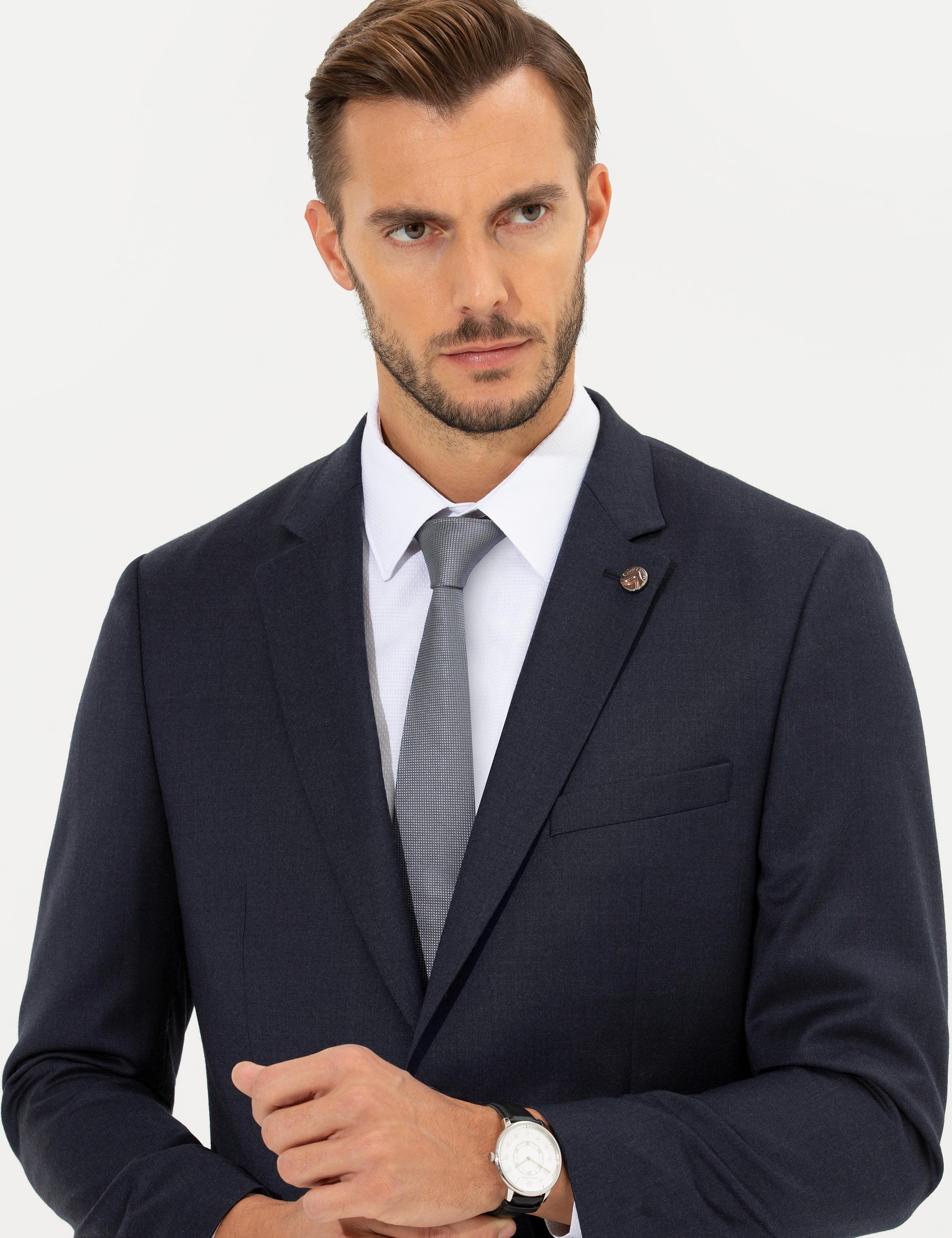 Lacivert Slim Fit Ceket