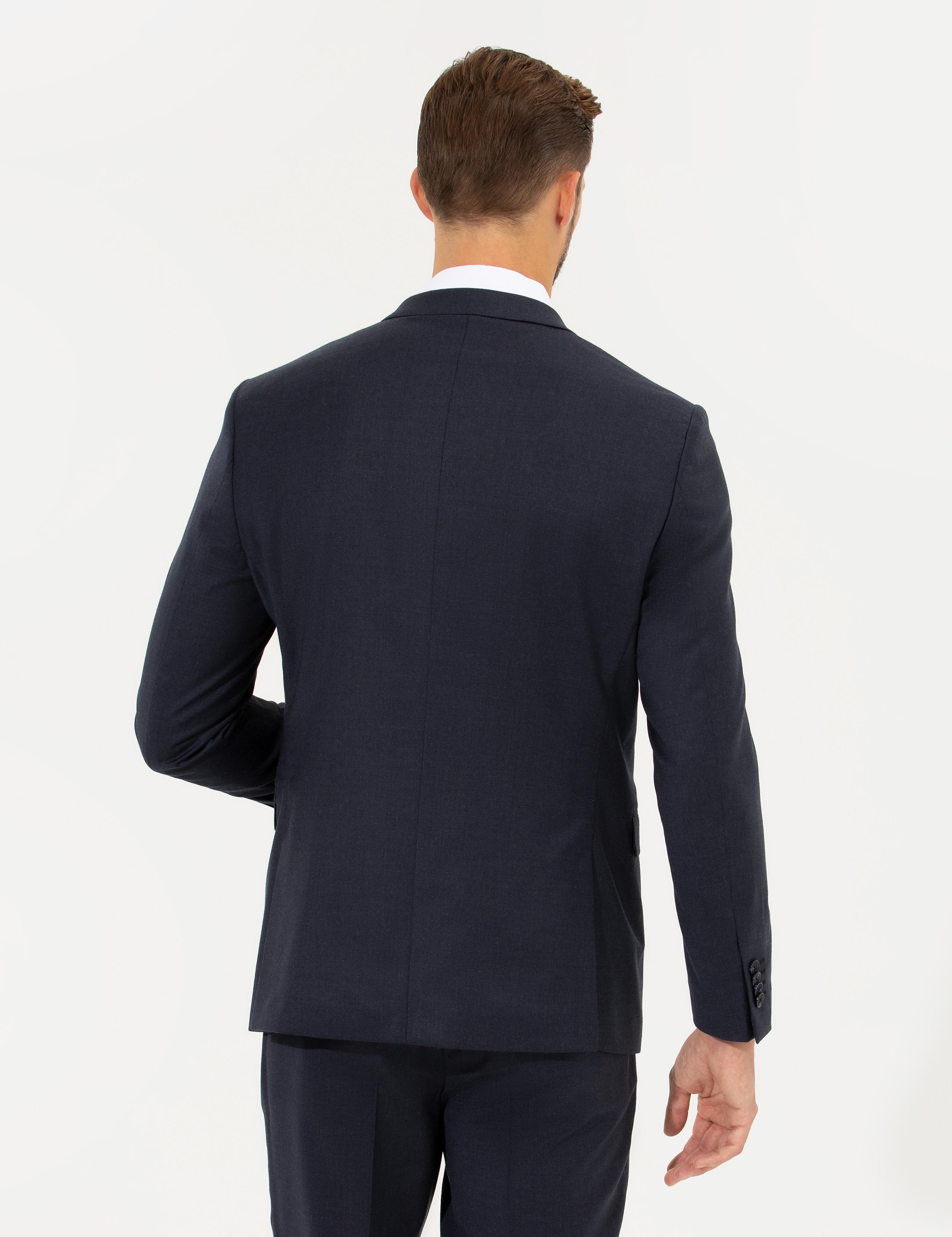 Lacivert Slim Fit Ceket